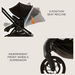 Giggles Casual Black Baby Stroller with 3 Reclining Positions (Upto 3 years) -Strollers-thumbnail-8