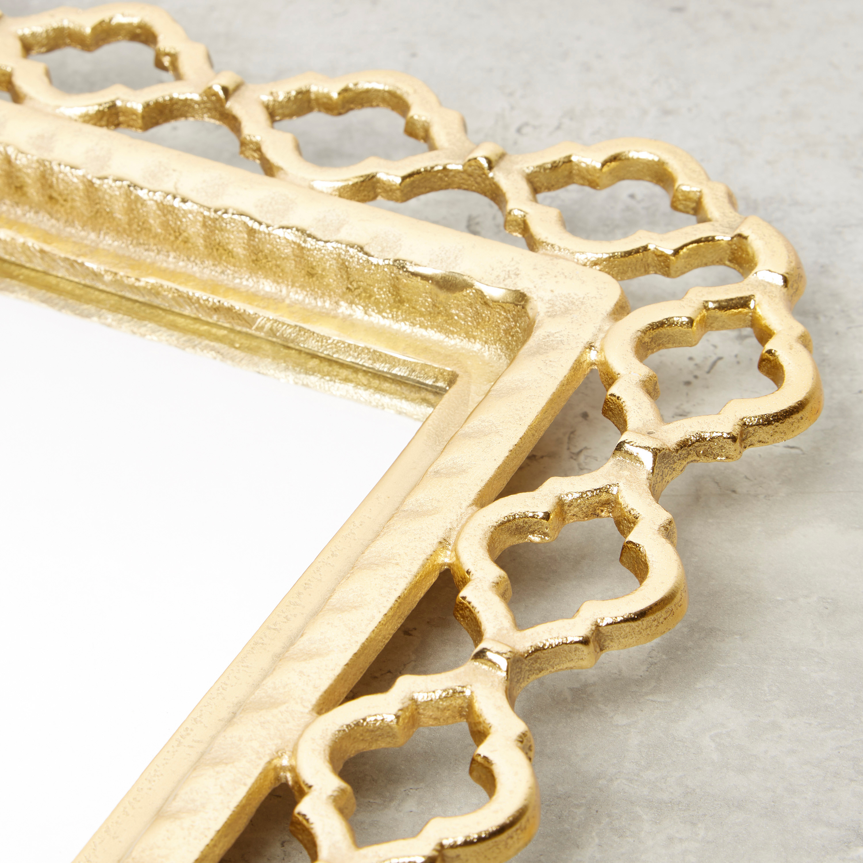 Moroccan Mesh Decor Mirror Tray - 51x34 cms-household-dining-serveware-servingtrays-image-3