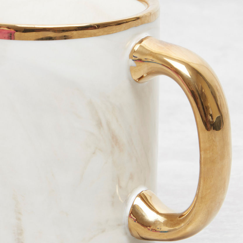 Marble Textured Mug with Contrast Rim-Mugs-image-2