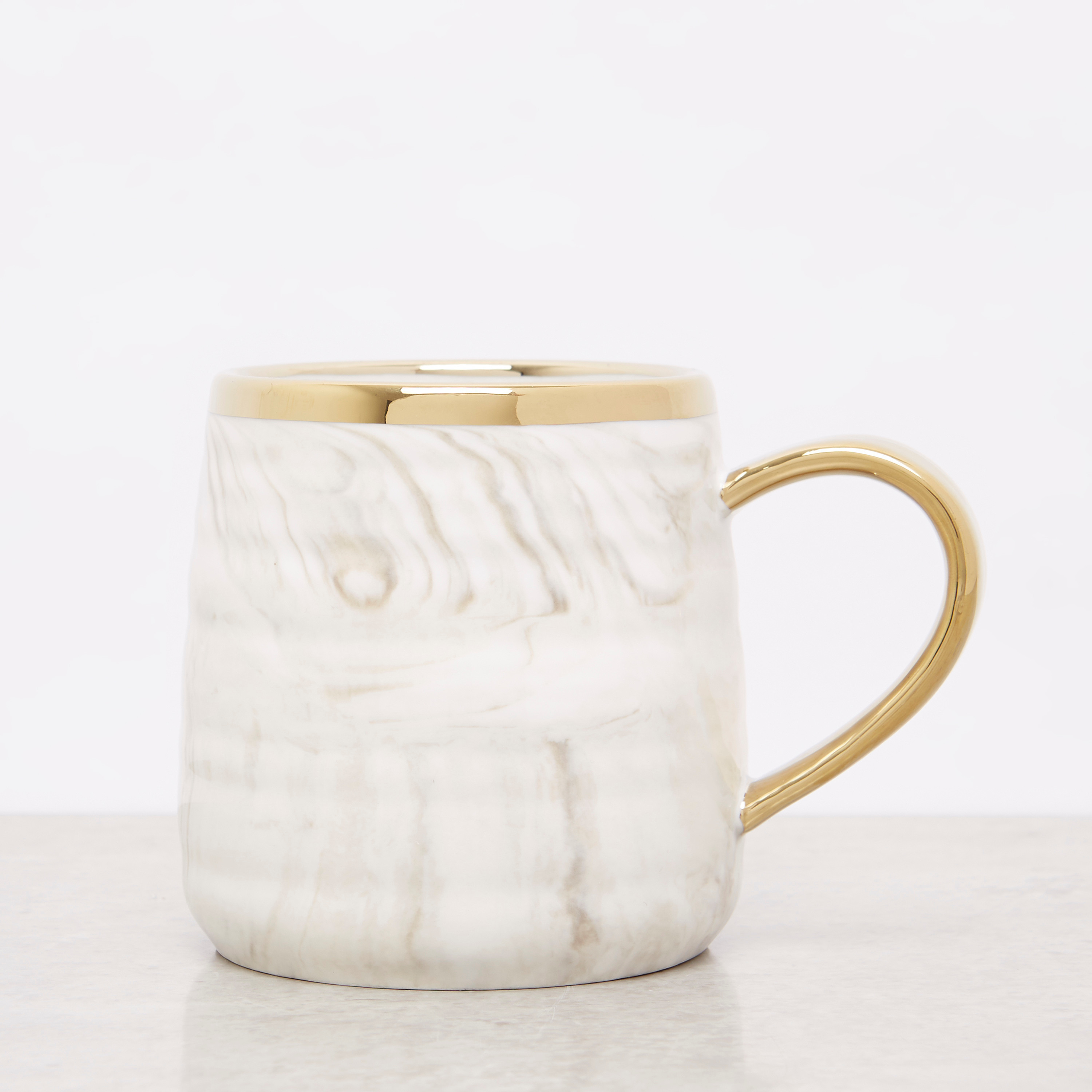 Mug Curved Rim Buy Marble Textured Mug with Curved Handle Online | Centrepoint UAE