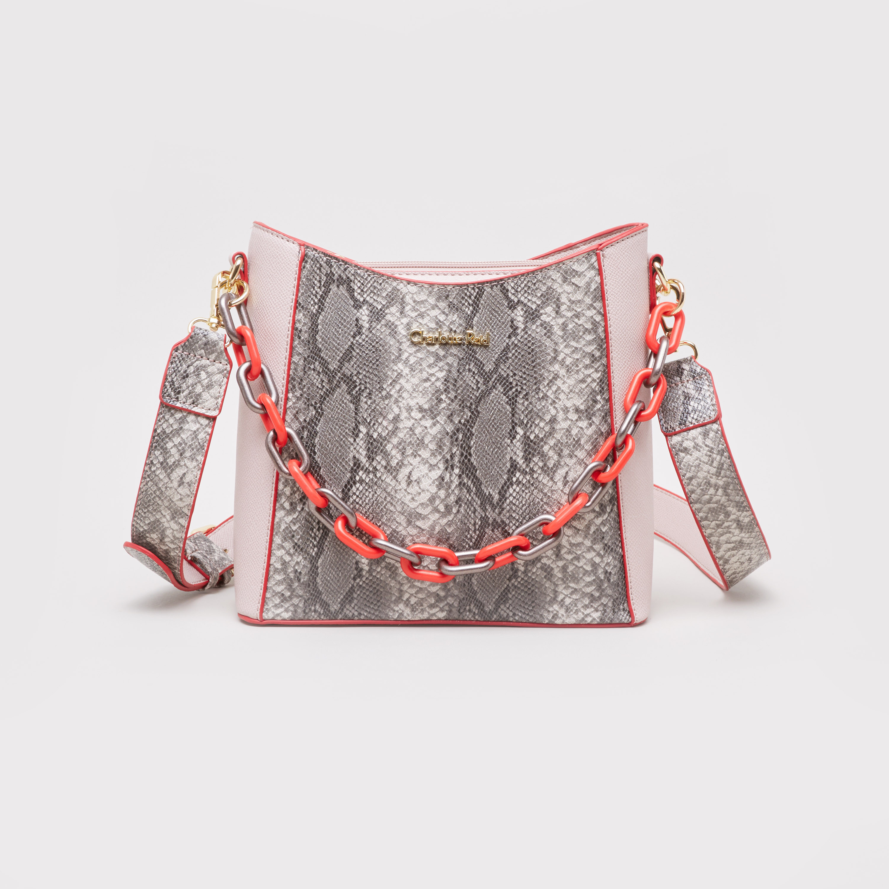 Charlotte Reid Animal Printed Crossbody Bag with Chain Detail-women-bagsandwallets-handbags-image-1