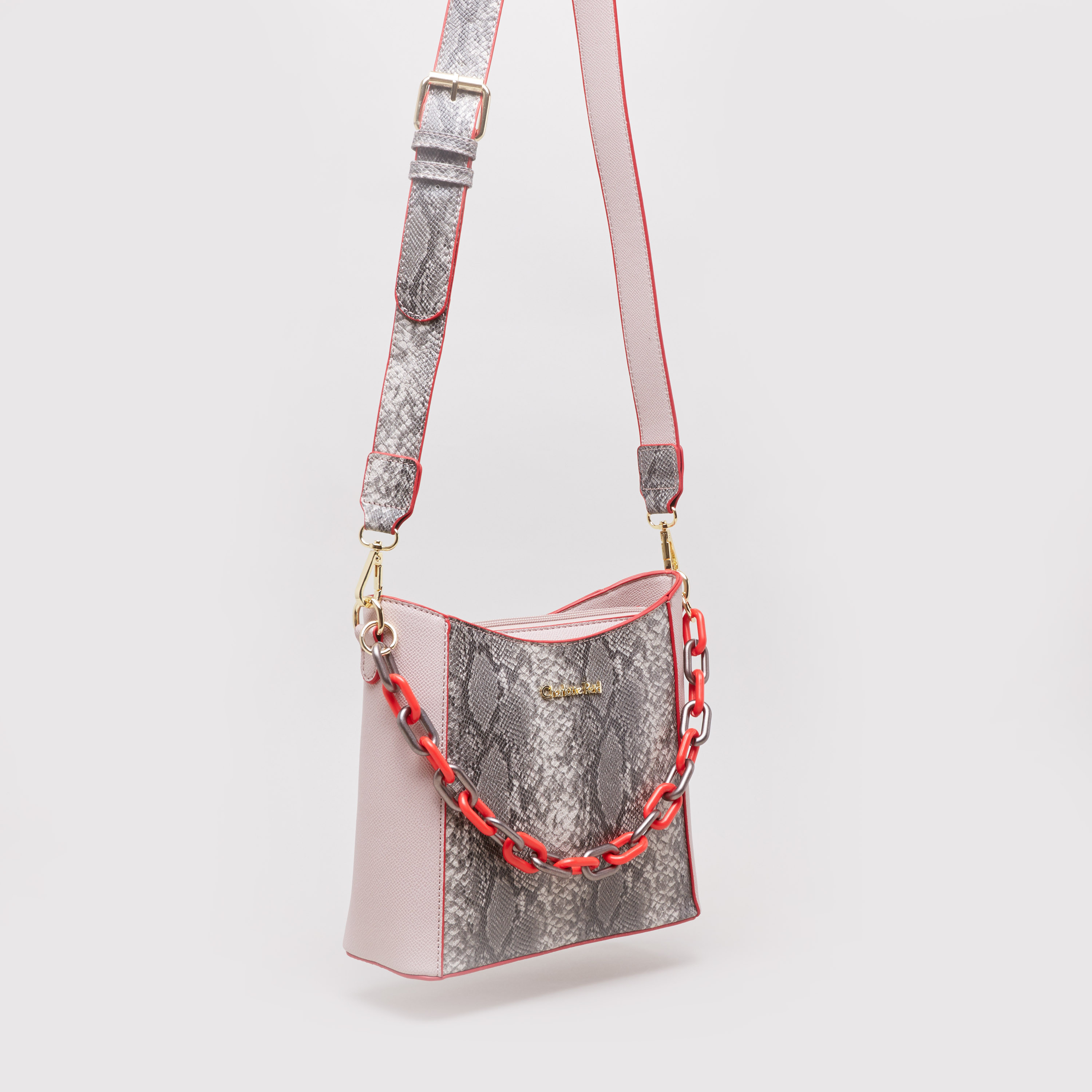 Charlotte Reid Animal Printed Crossbody Bag with Chain Detail-women-bagsandwallets-handbags-image-3