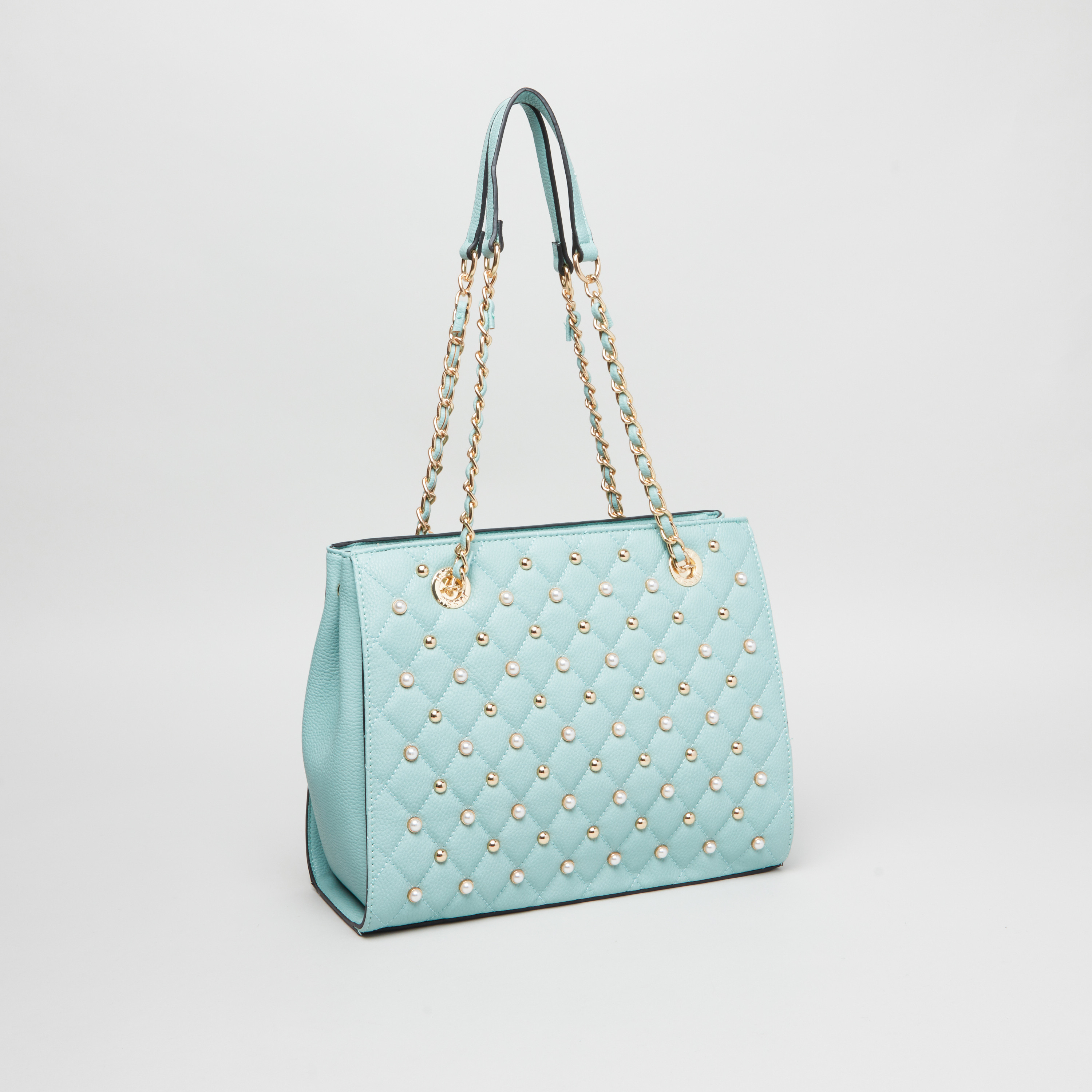 Bessie London Embellished Tote Bag with Pearls