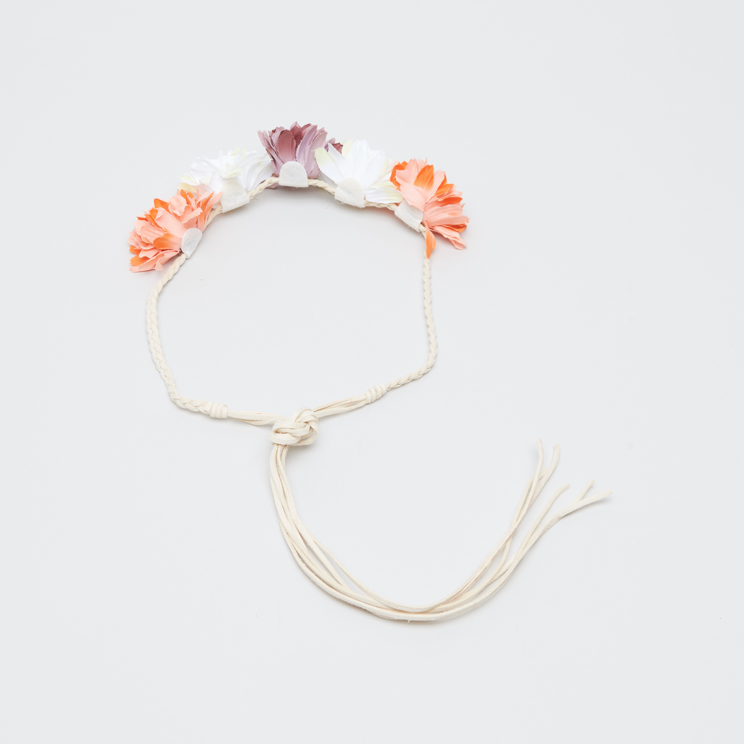 Floral Detailed Head Band with Pull and Tie Closure-women-hairaccessories-bands-image-1