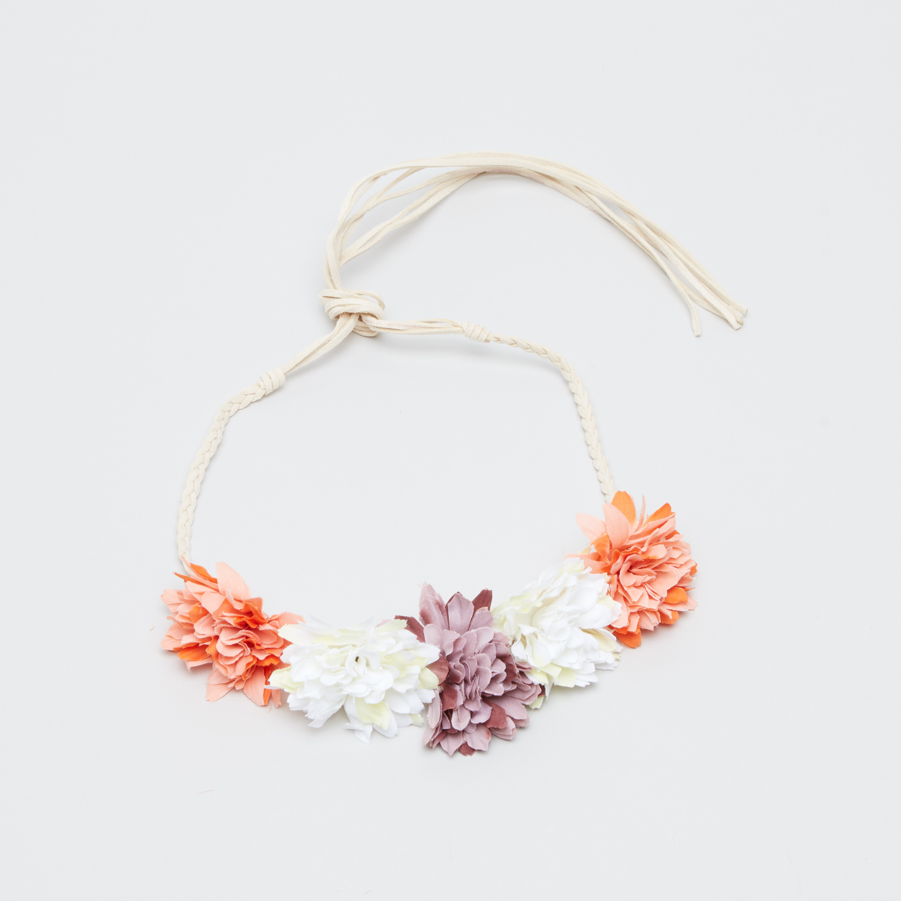 Floral Detailed Head Band with Pull and Tie Closure-women-hairaccessories-bands-image-3