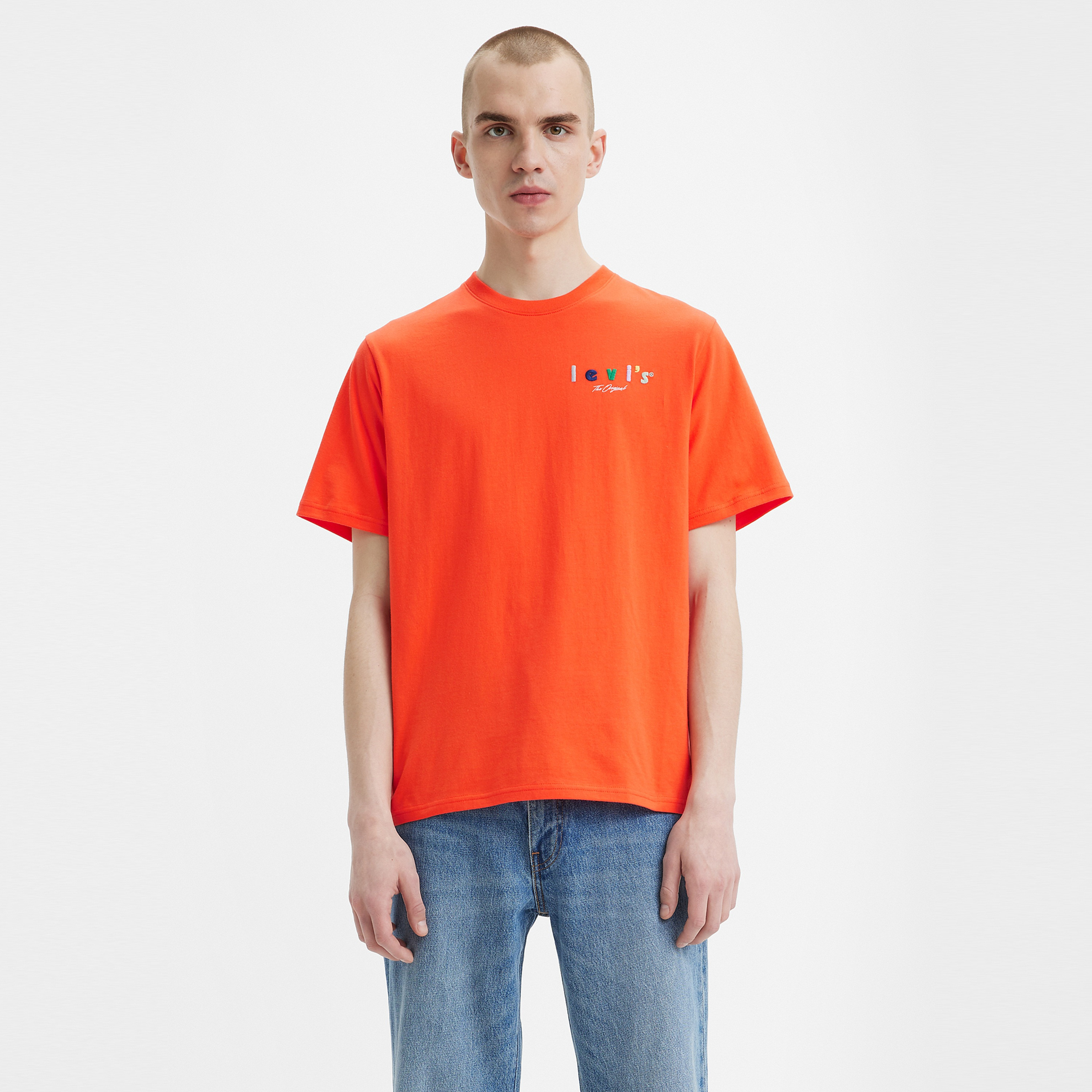 تيشيرت ليفايز بأكمام قصيرة وياقة دائرية مع شعار-men-clothing-tshirtsandpolos-tshirts-image-1