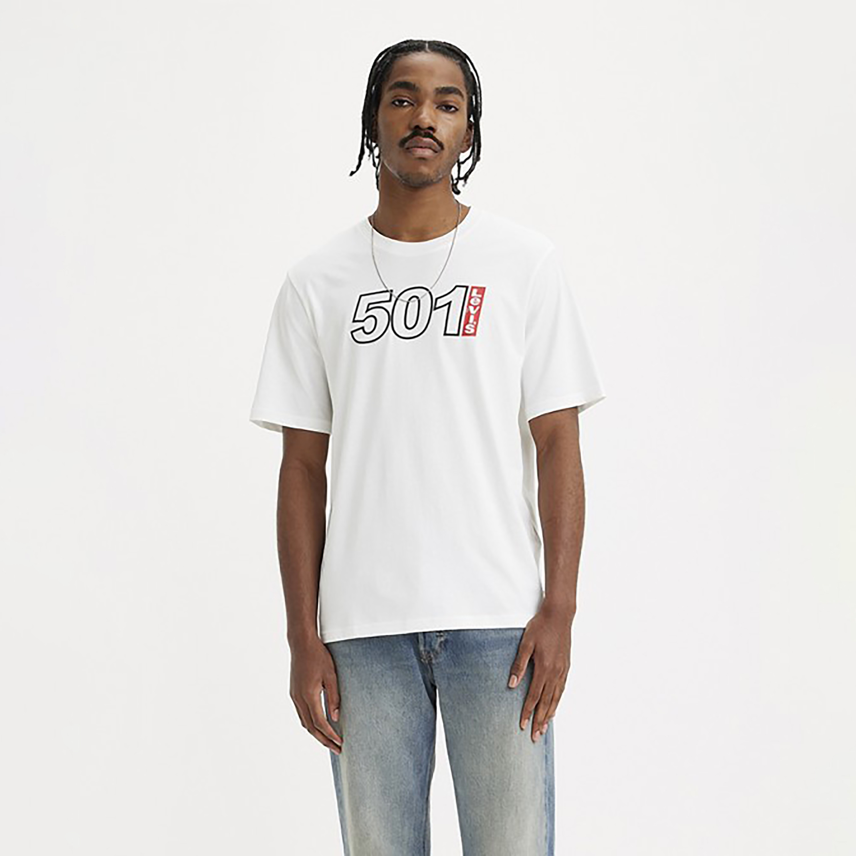 تيشيرت ليفايز بأكمام قصيرة وياقة دائرية مع مطبوع-men-clothing-tshirtsandpolos-tshirts-image-1