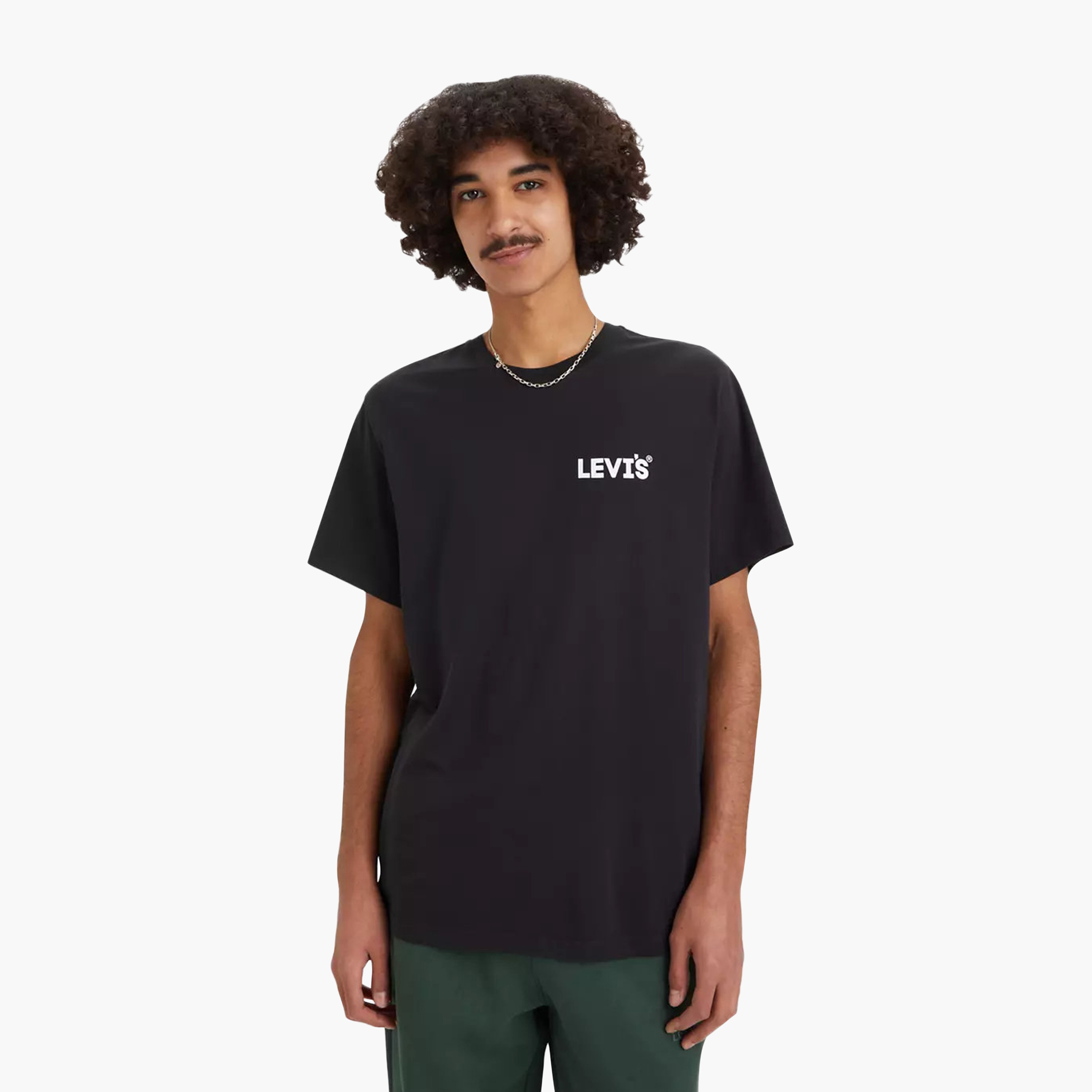 تي شيرت رجالي سادة بياقة دائرية وأكمام قصيرة من ليفايس-men-clothing-tshirtsandpolos-tshirts-image-1