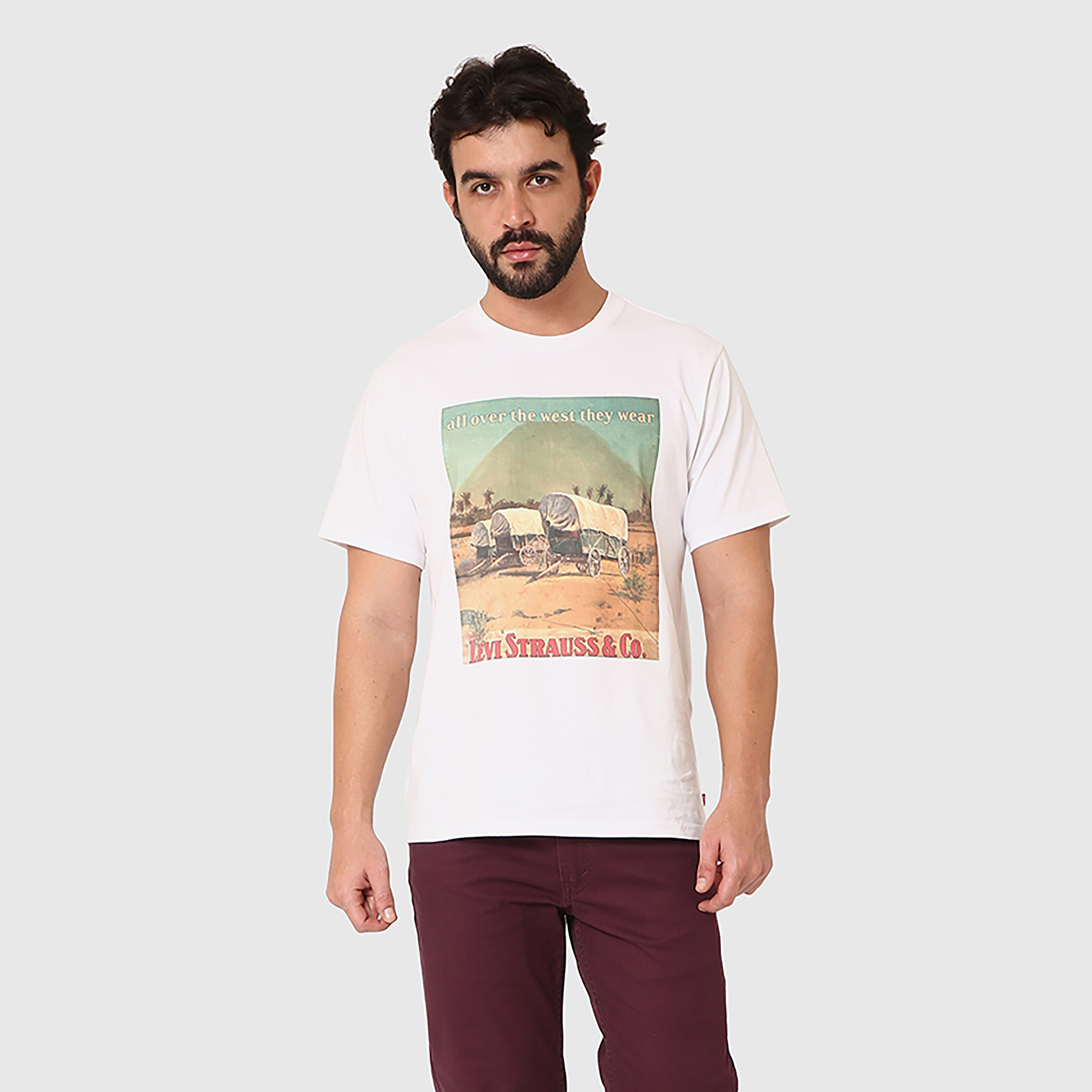 تي شيرت رجالي بأكمام قصيرة ورقبة دائرية ورسومات جرافيكية من ليفايس-men-clothing-tshirtsandpolos-tshirts-image-1