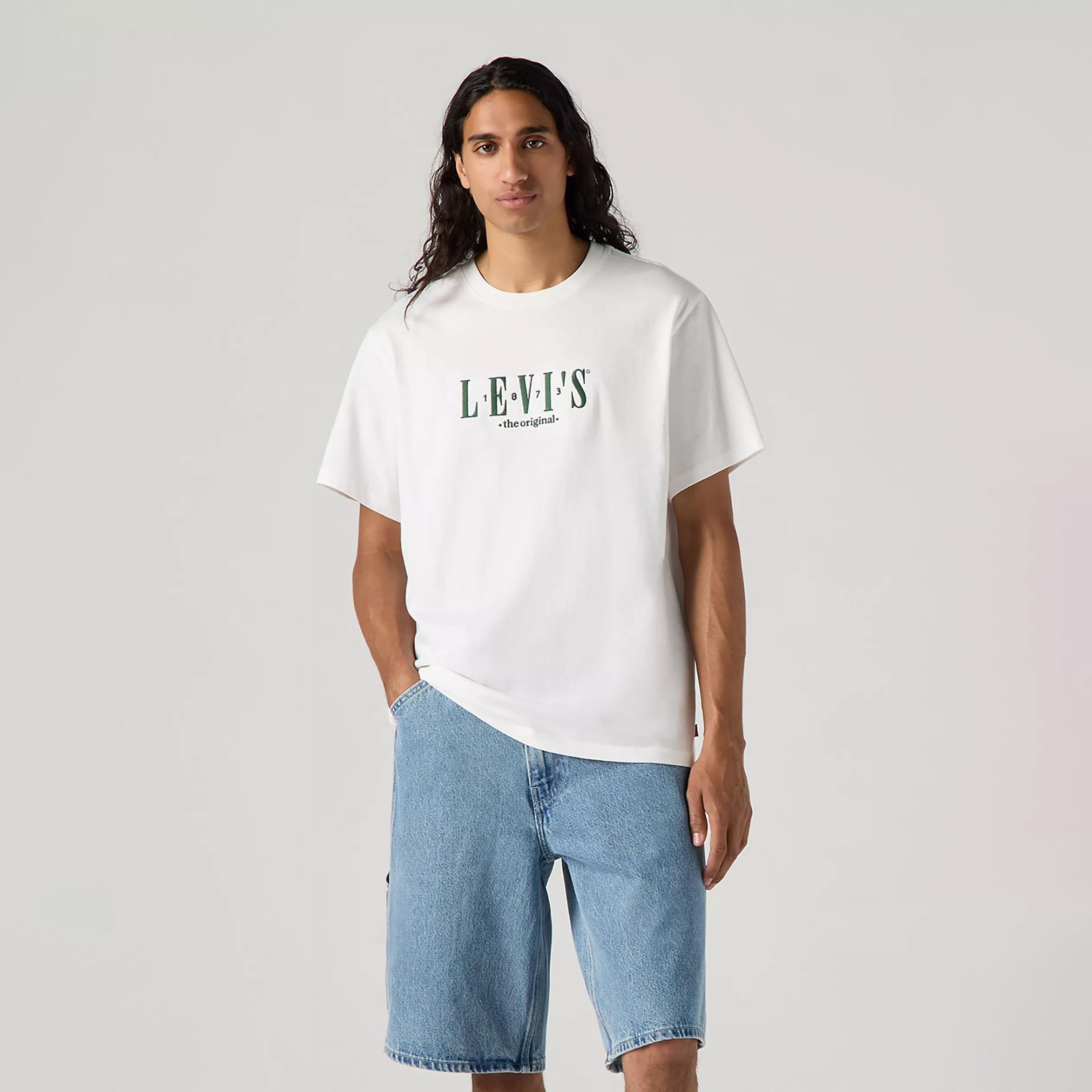 تي شيرت بأكمام قصيرة وياقة دائرية وشعار Levi-men-clothing-tshirtsandpolos-tshirts-image-2