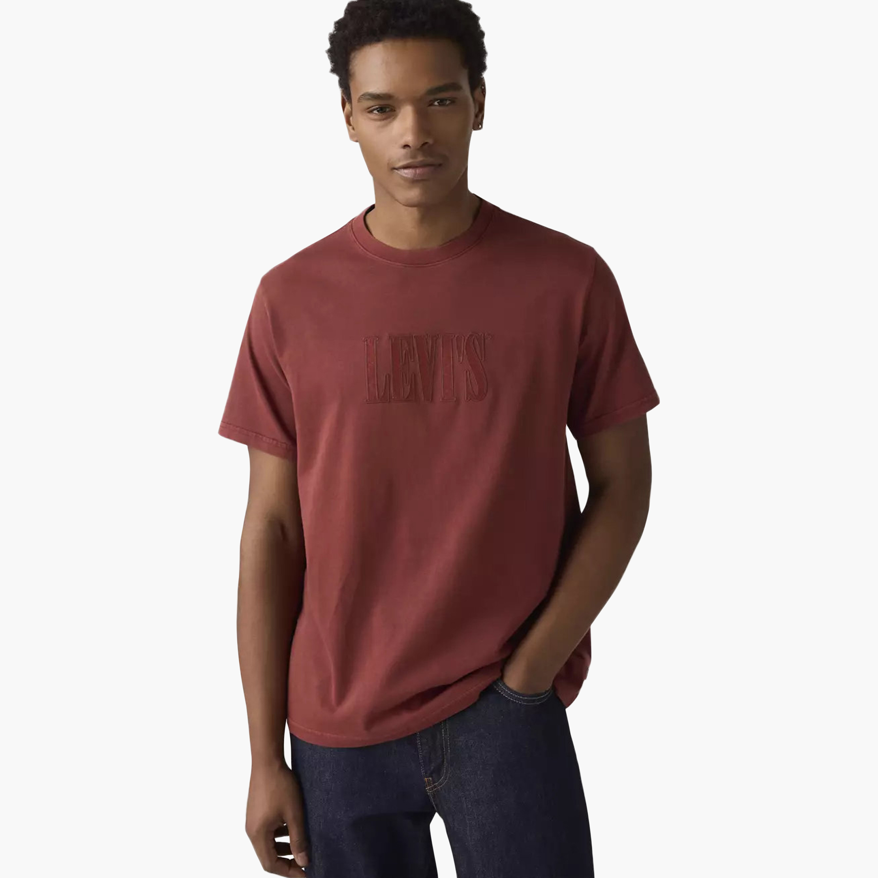 تيشيرت رجالي بفتحة رقبة مستديرة وأكمام قصيرة مع شعار أبليكيه من ليفايز-men-clothing-tshirtsandpolos-tshirts-image-2