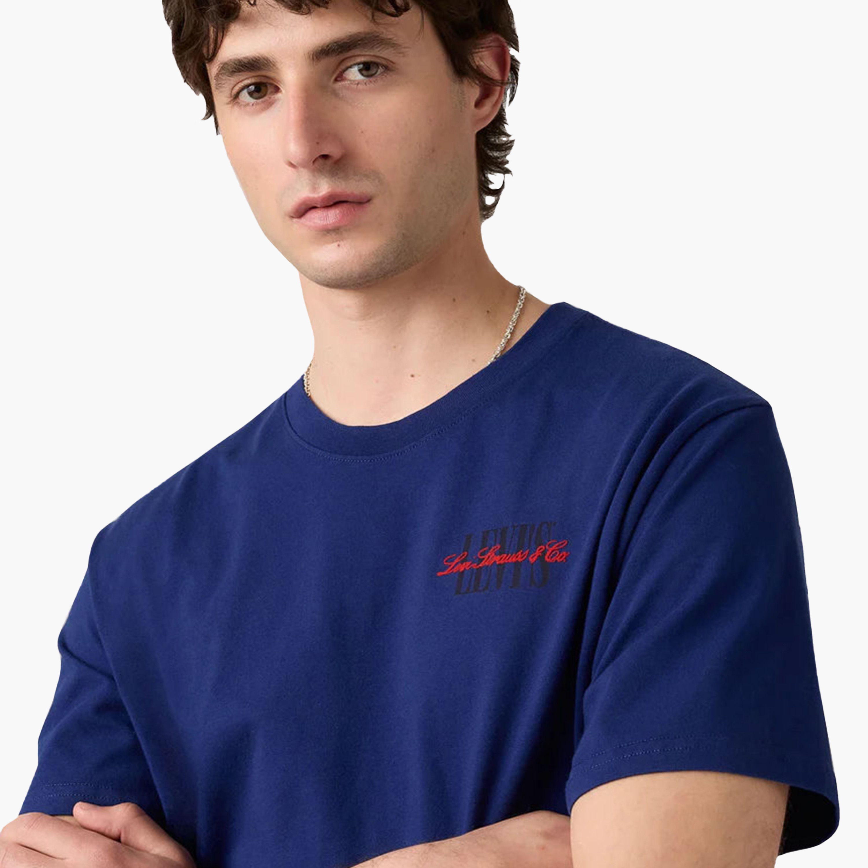 تي شيرت رجالي سادة بياقة دائرية وأكمام قصيرة من ليفايس-men-clothing-tshirtsandpolos-tshirts-image-3