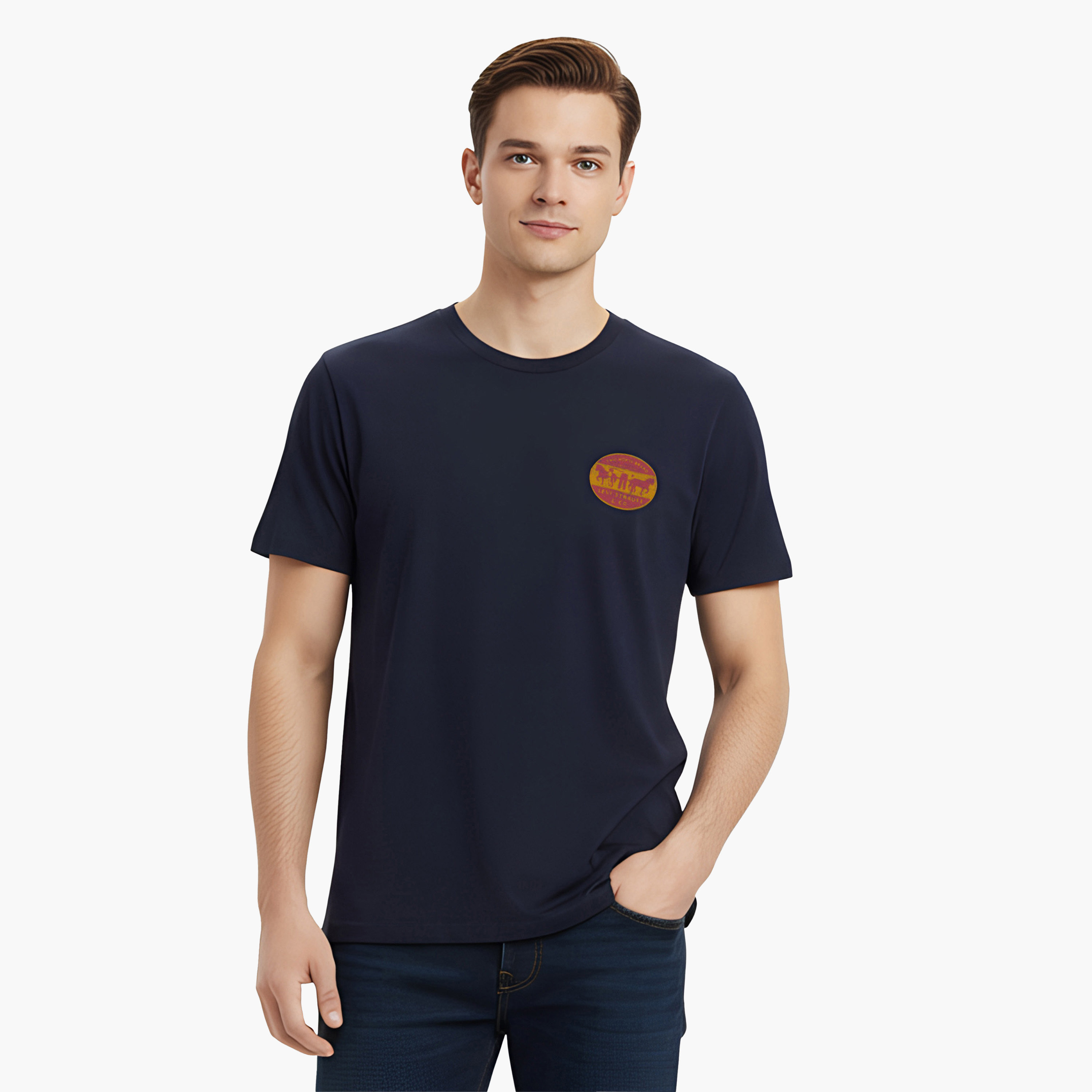 تي شيرت رجالي بأكمام قصيرة ورقبة دائرية وطبعة جرافيكية من ليفايس-men-clothing-tshirtsandpolos-tshirts-image-1
