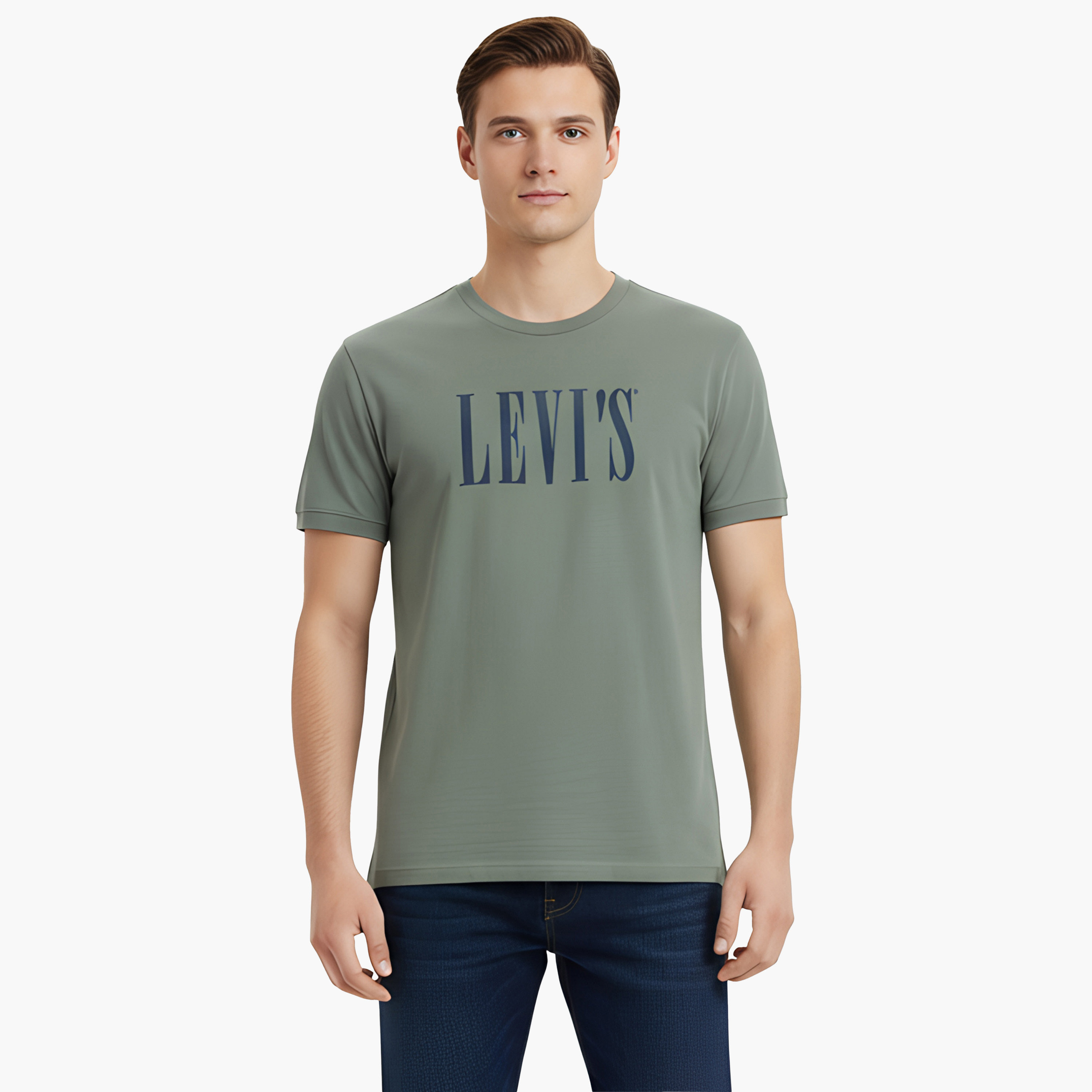 تي شيرت رجالي بطبعة نصية ورقبة دائرية وأكمام قصيرة من ليفايس-men-clothing-tshirtsandpolos-tshirts-image-1