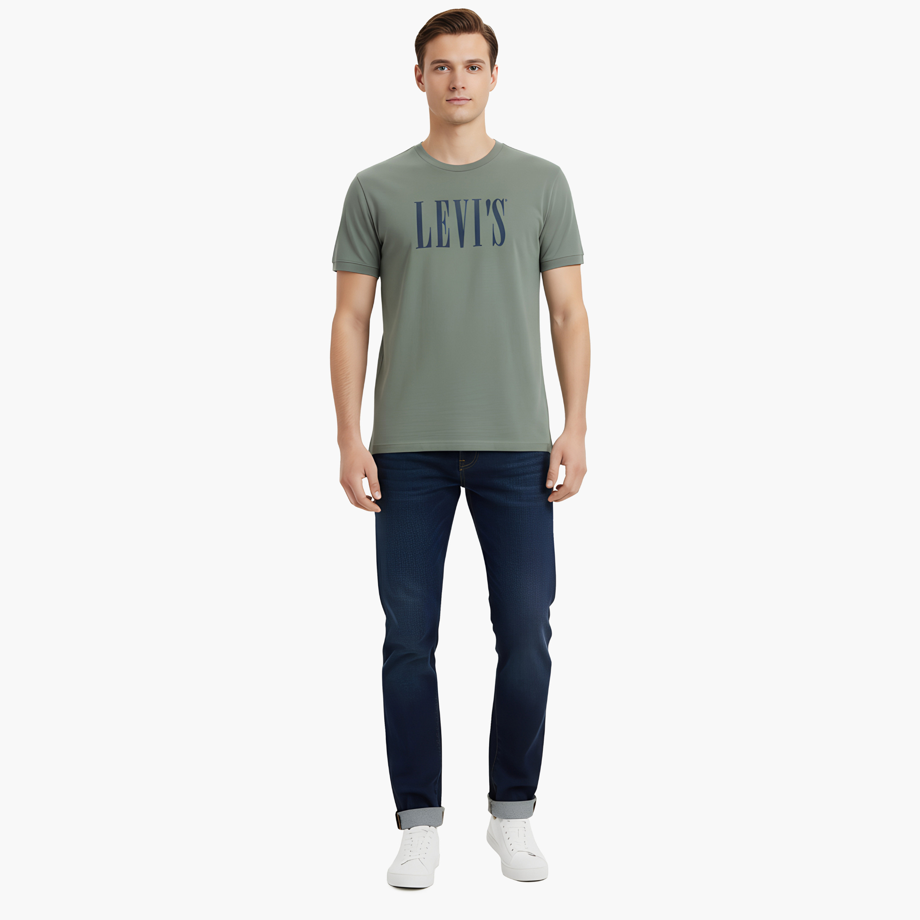تي شيرت رجالي بطبعة نصية ورقبة دائرية وأكمام قصيرة من ليفايس-men-clothing-tshirtsandpolos-tshirts-image-2