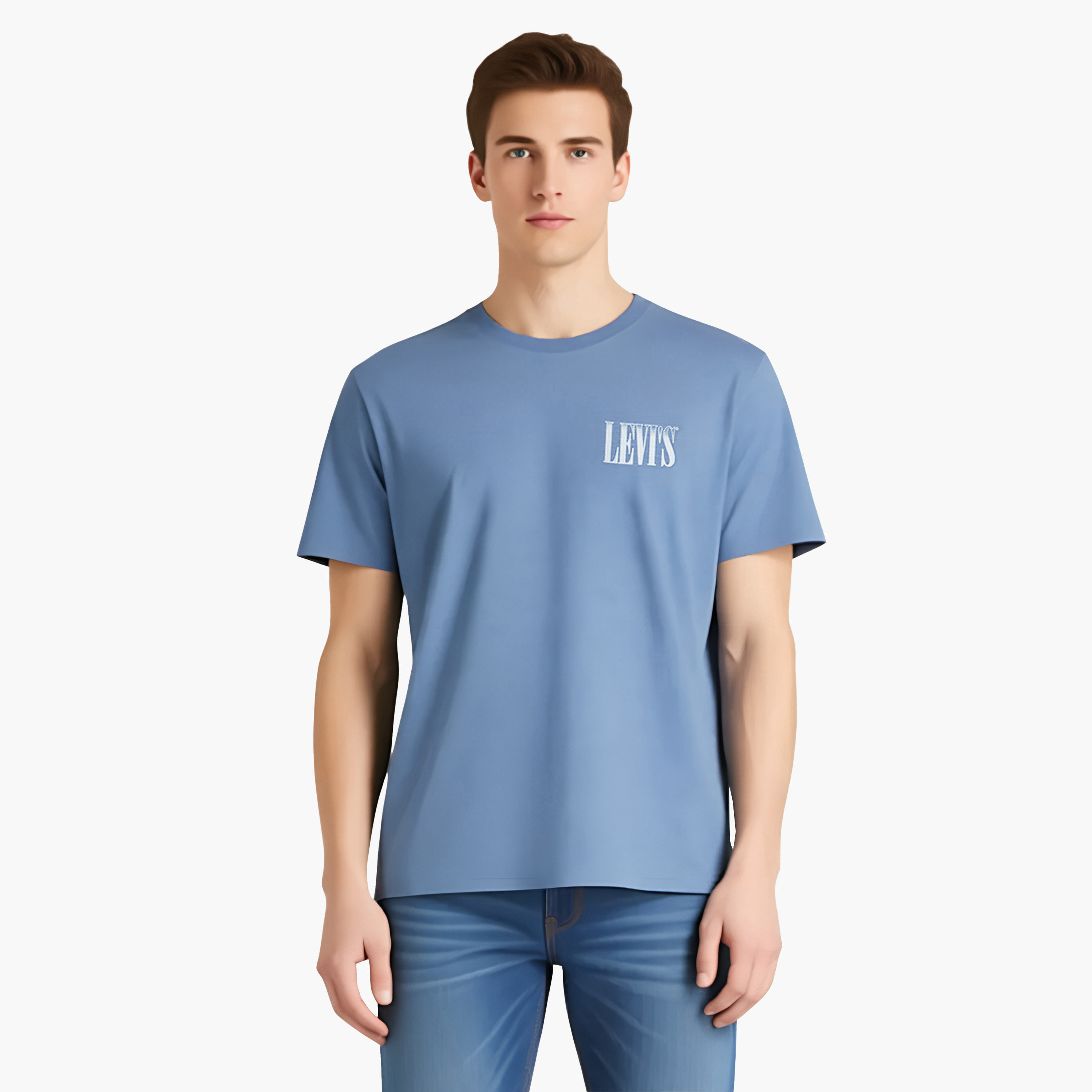 تي شيرت رجالي بطبعة نصية ورقبة دائرية وأكمام قصيرة من ليفايس-men-clothing-tshirtsandpolos-tshirts-image-1