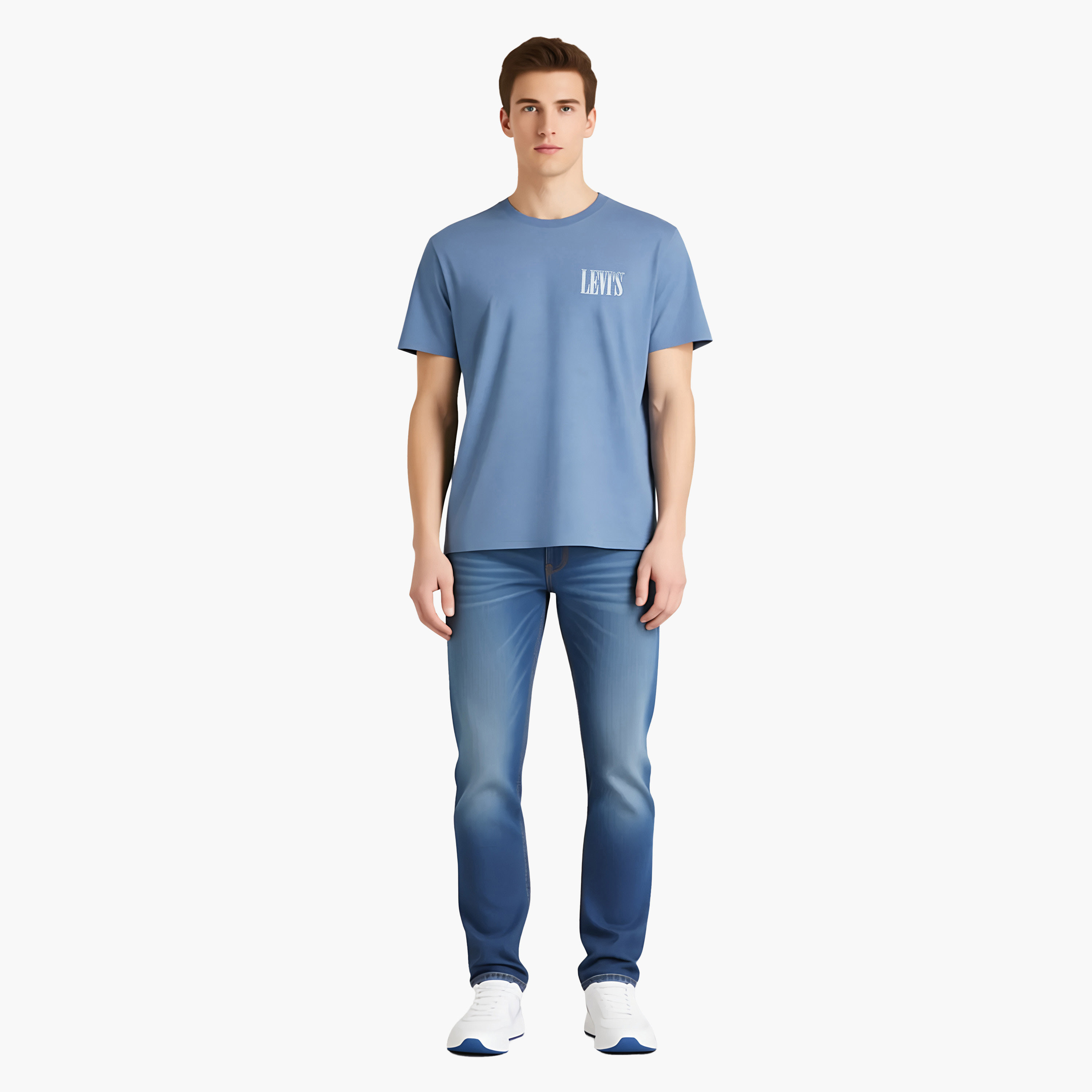 تي شيرت رجالي بطبعة نصية ورقبة دائرية وأكمام قصيرة من ليفايس-men-clothing-tshirtsandpolos-tshirts-image-2