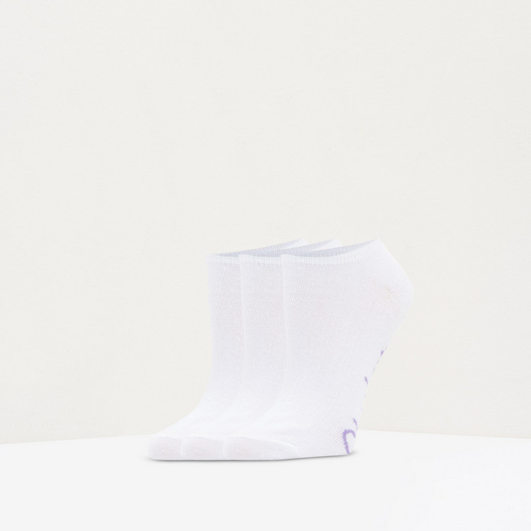 Skechers Brand Printed Ankle Length Socks - Set of 3