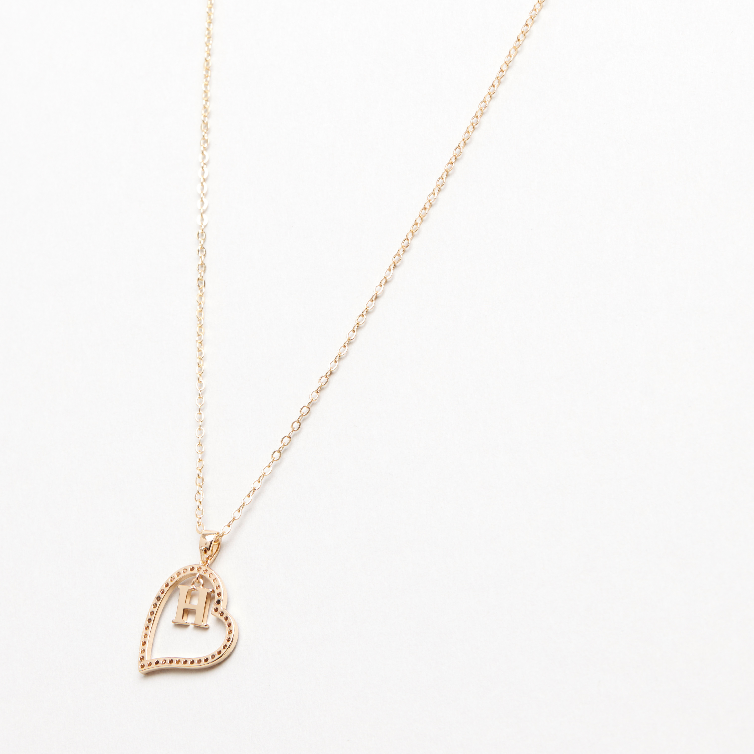 Sentiments Necklace with Heart-Shaped English Alphabet H Pendant-women-watchesandjewellery-jewellery-necklacesandpendants-image-3