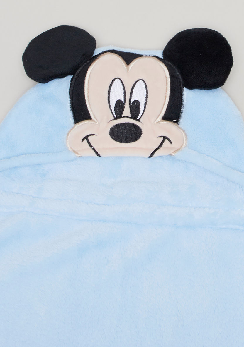 Disney Mickey Mouse Printed Fleece Blanket with Hood - 78x95 cms-Blankets and Throws-image-1