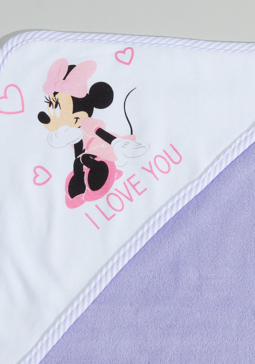 Minnie Mouse Colourblock Printed Hooded Towels – Set of 2-Towels and Flannels-image-2
