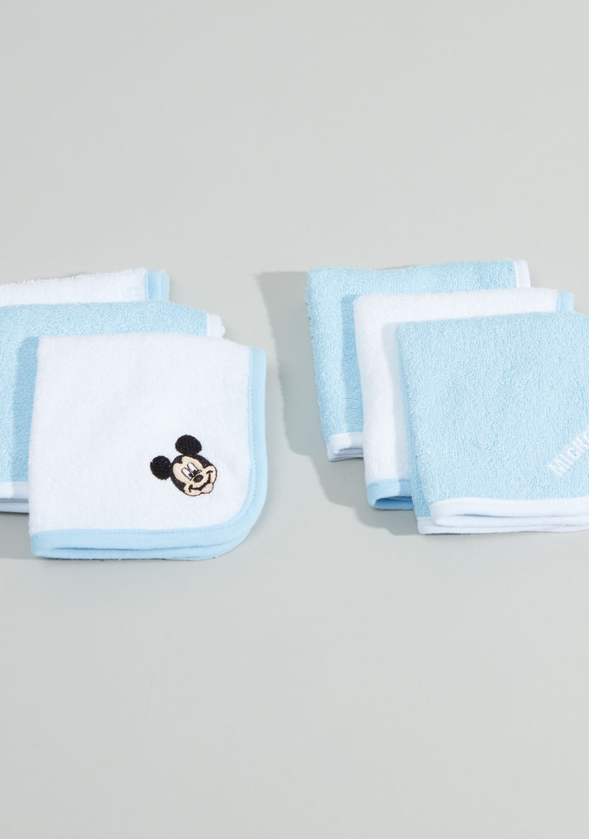 Mickey Mouse 6-Piece Cotton Washcloth Pack - 25x25 cms-Towels and Flannels-image-0