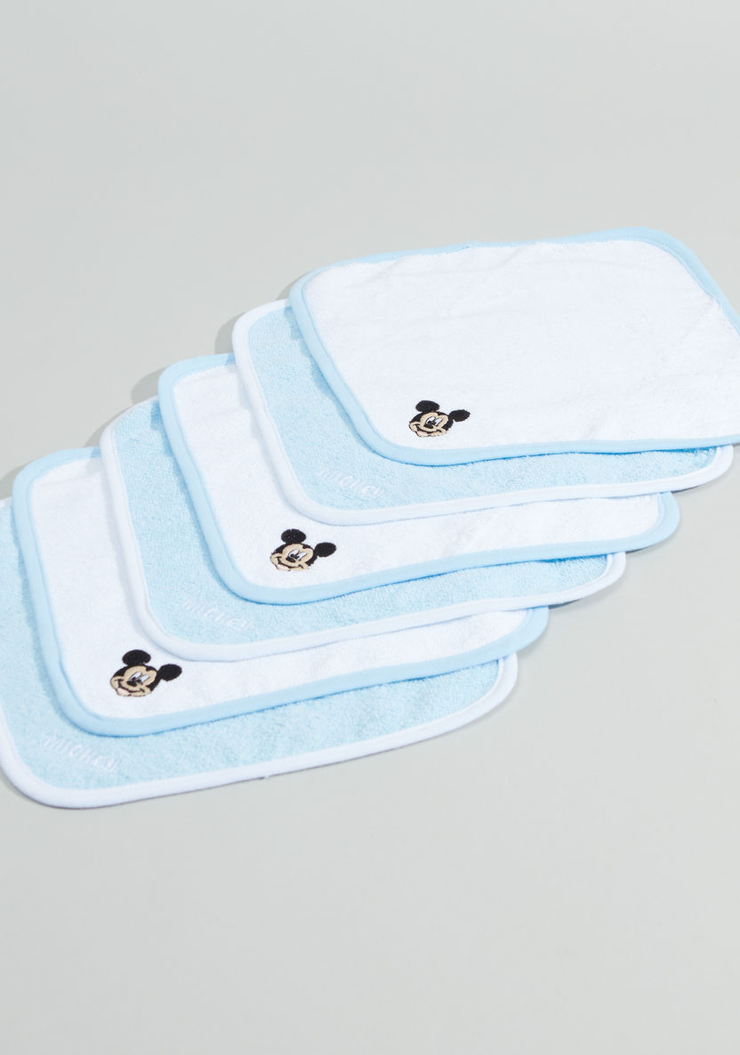 Mickey Mouse 6-Piece Cotton Washcloth Pack - 25x25 cms-Towels and Flannels-image-2
