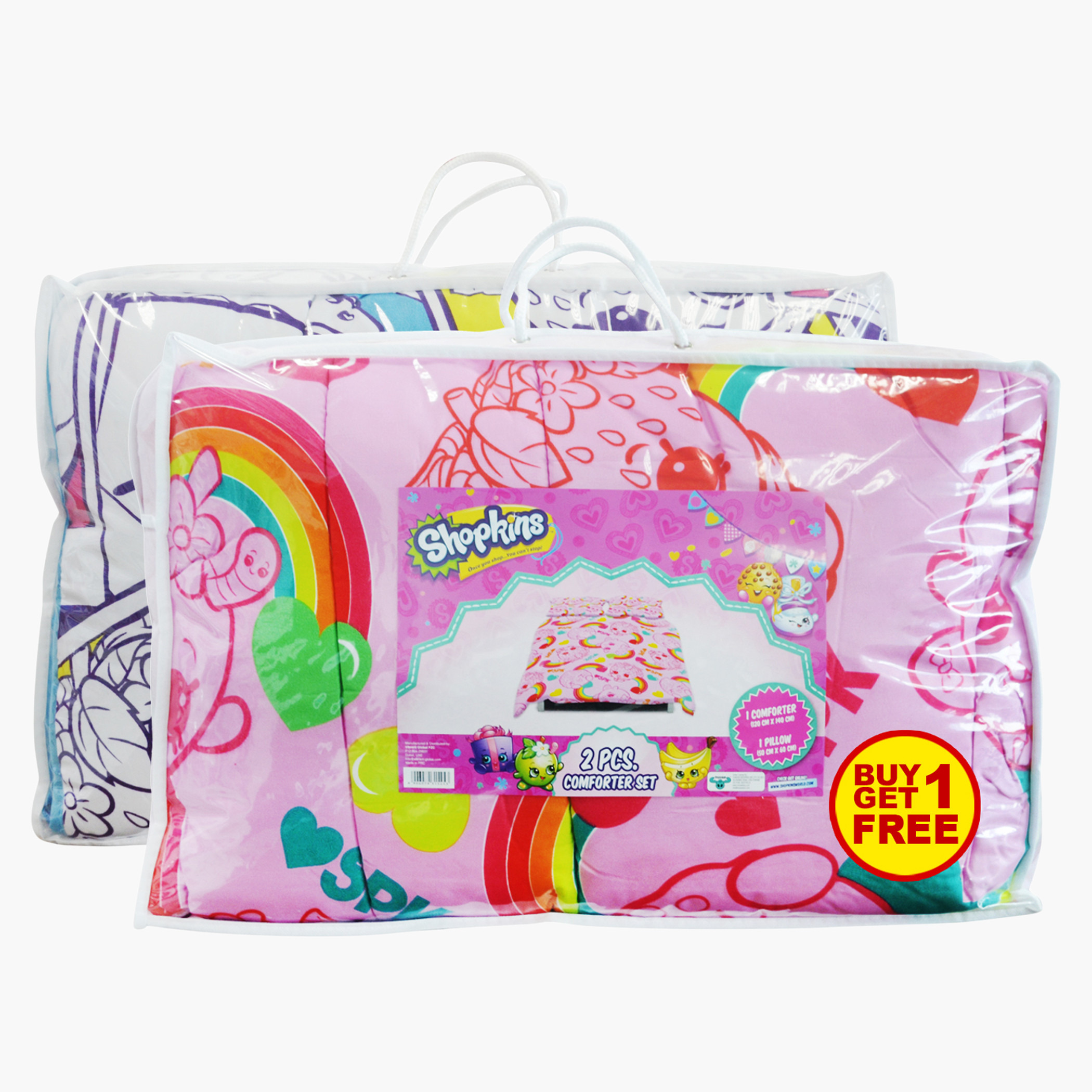 Shopkins 2-Piece Comforter Set - 120x140 cms (Buy 1 Get 1 Free)-baby-nursery-babybedding-image-1