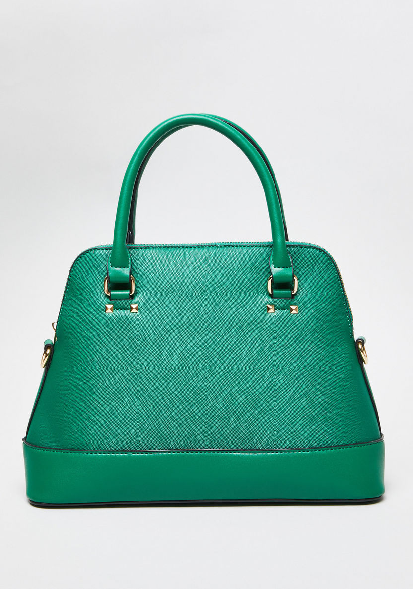 Sasha Dome Bag with Short Handles and Detachable Shoulder Strap-Handbags-image-0