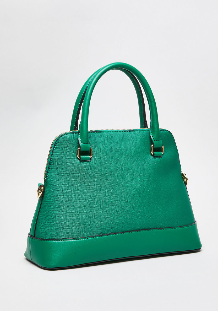 Sasha Dome Bag with Short Handles and Detachable Shoulder Strap-Handbags-image-2