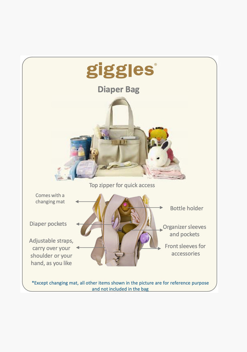 Giggles Diaper Bag with Logo Detail-Diaper Bags-image-6