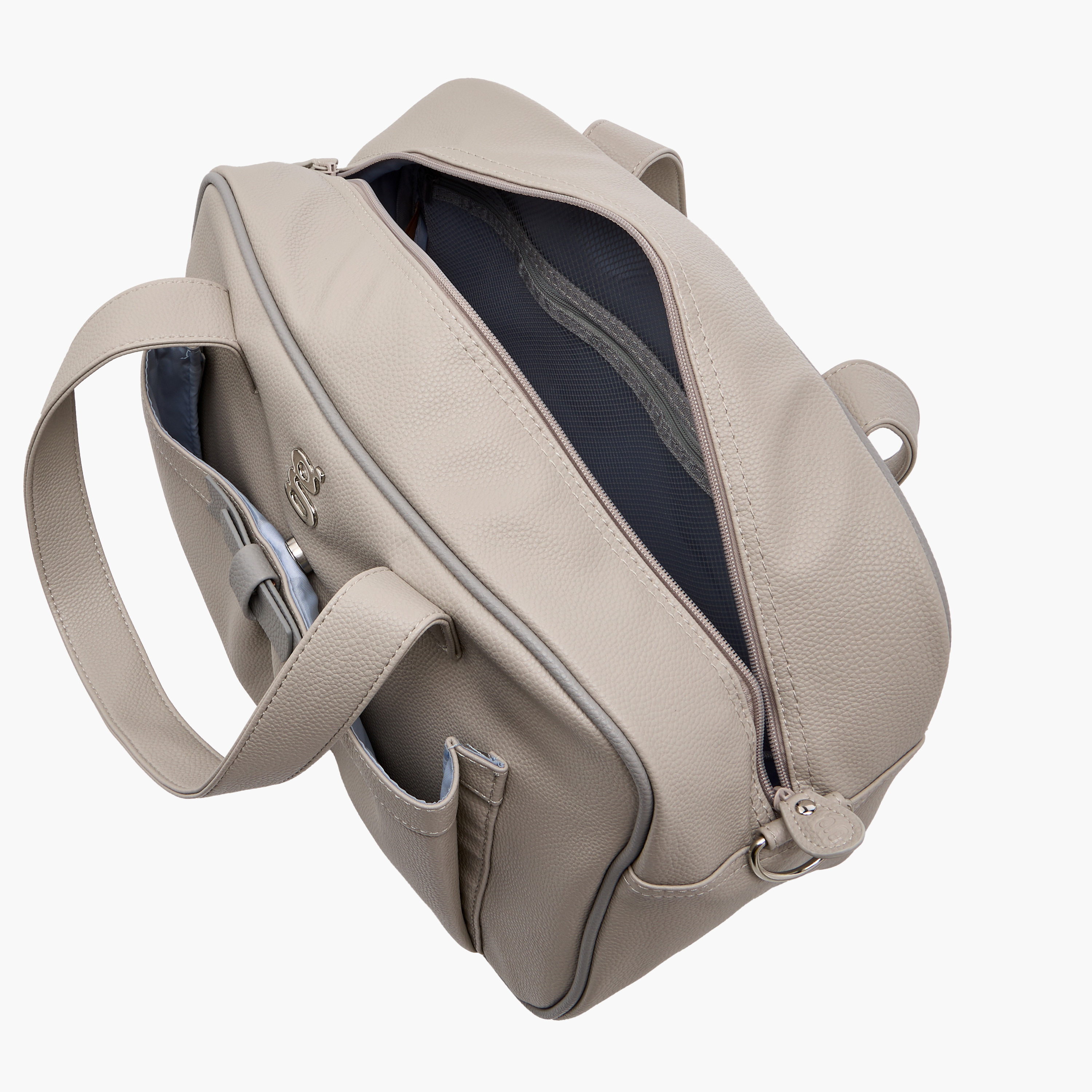 شنطة حفاضات سادة بسحّاب إغلاق ومقابض مزدوجة من جيجلز-baby-diapering-diaperbags-image-1