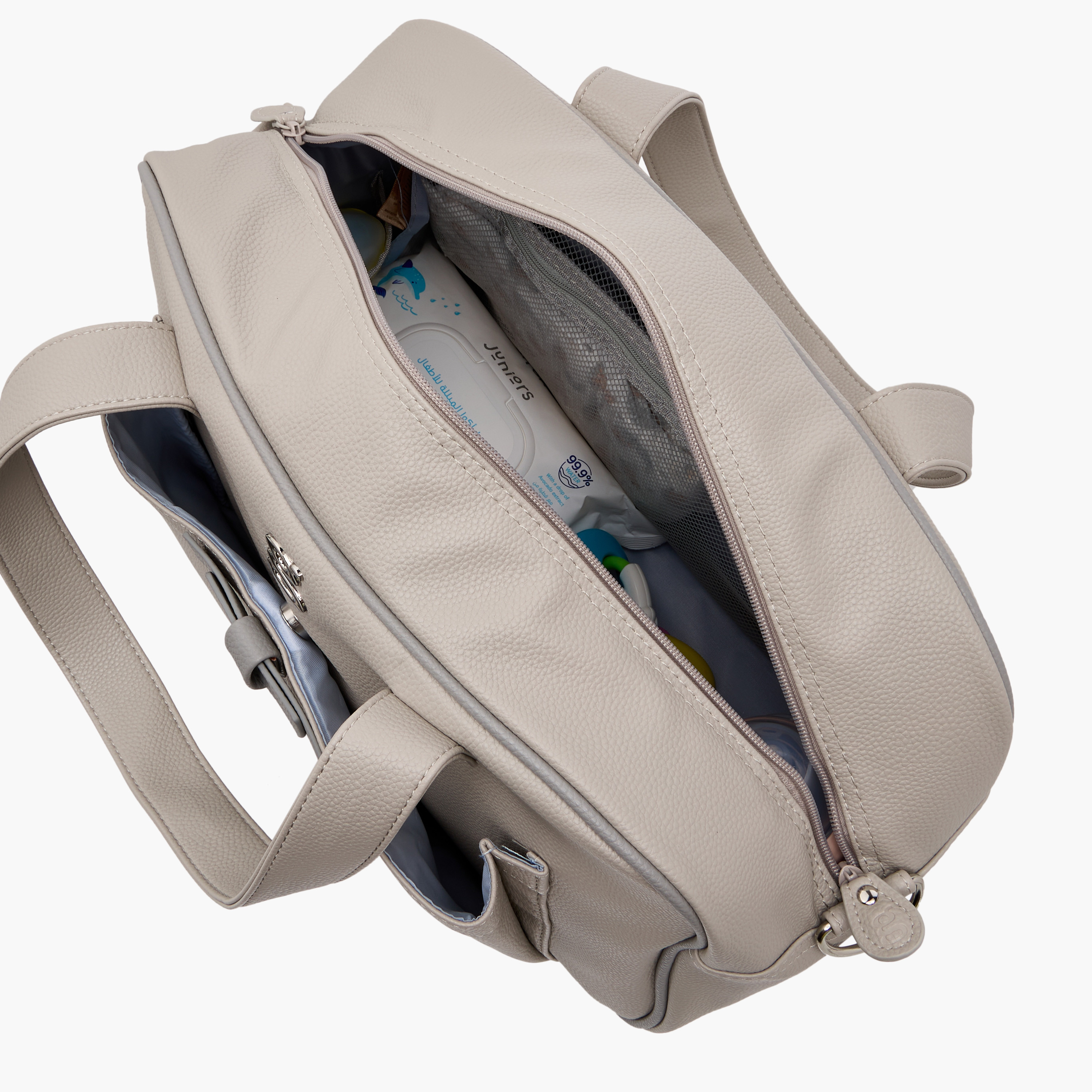 Giggles Solid Diaper Bag with Zip Closure and Double Handle-baby-diapering-diaperbags-image-11