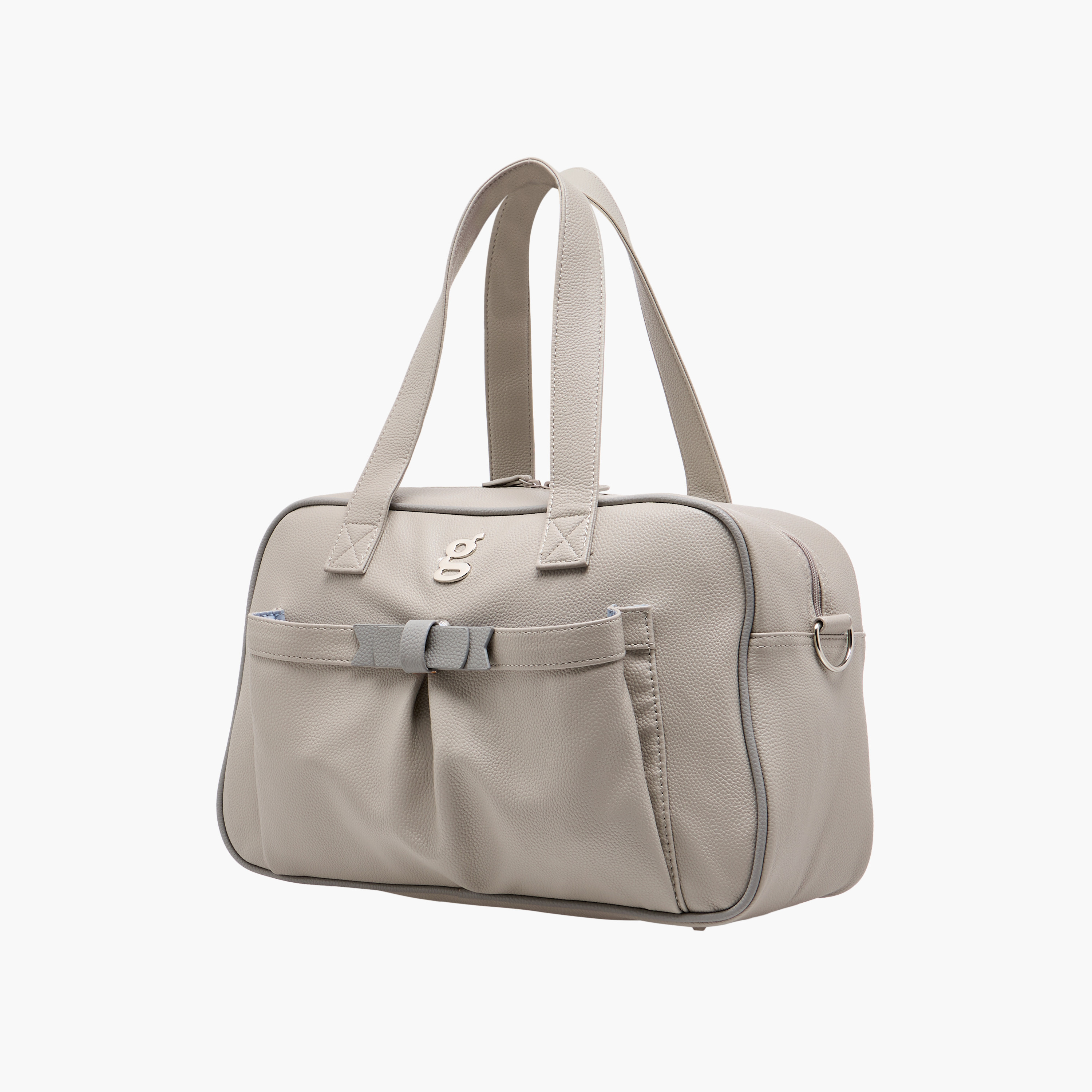 شنطة حفاضات سادة بسحّاب إغلاق ومقابض مزدوجة من جيجلز-baby-diapering-diaperbags-image-8