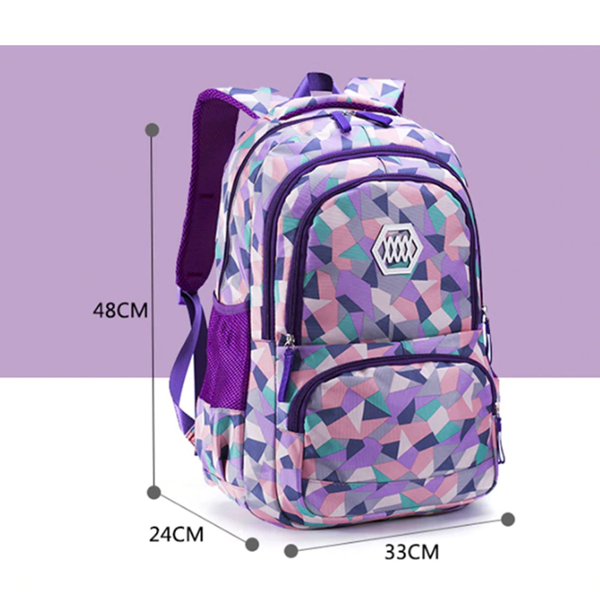 Geometric discount school bag