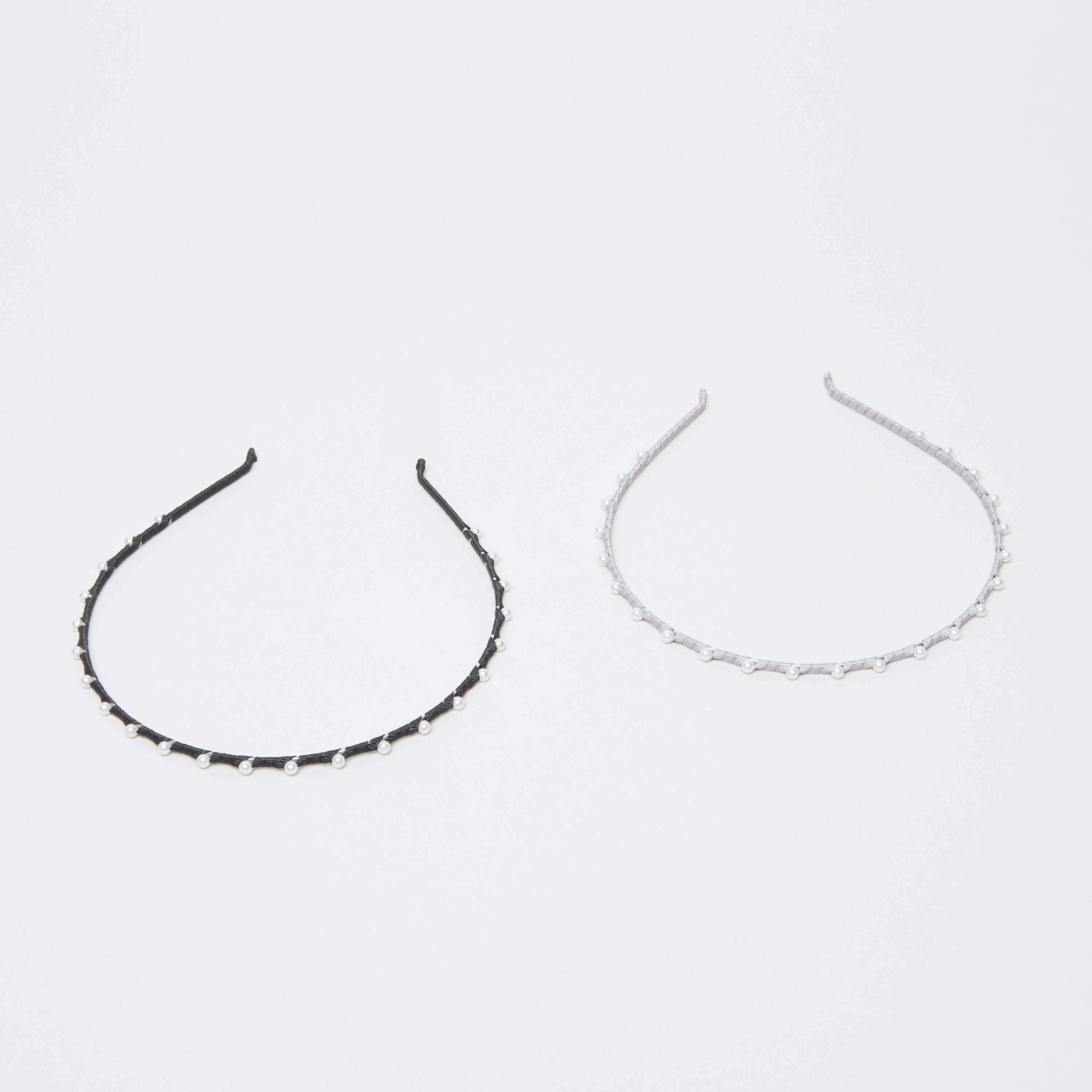 أطواق شعر رفيعة بزينة لؤلؤ - طقم من قطعتين-women-hairaccessories-bands-image-3