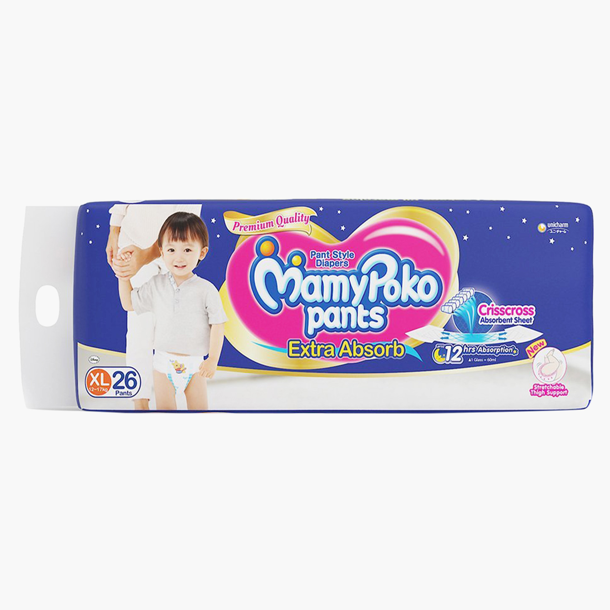 Mamy Poko Pants Large Diapers (Pack of 12) : Buy Mamy Poko Pants Large  Diapers (Pack of 12) Online at Best Price in India | Planet Health