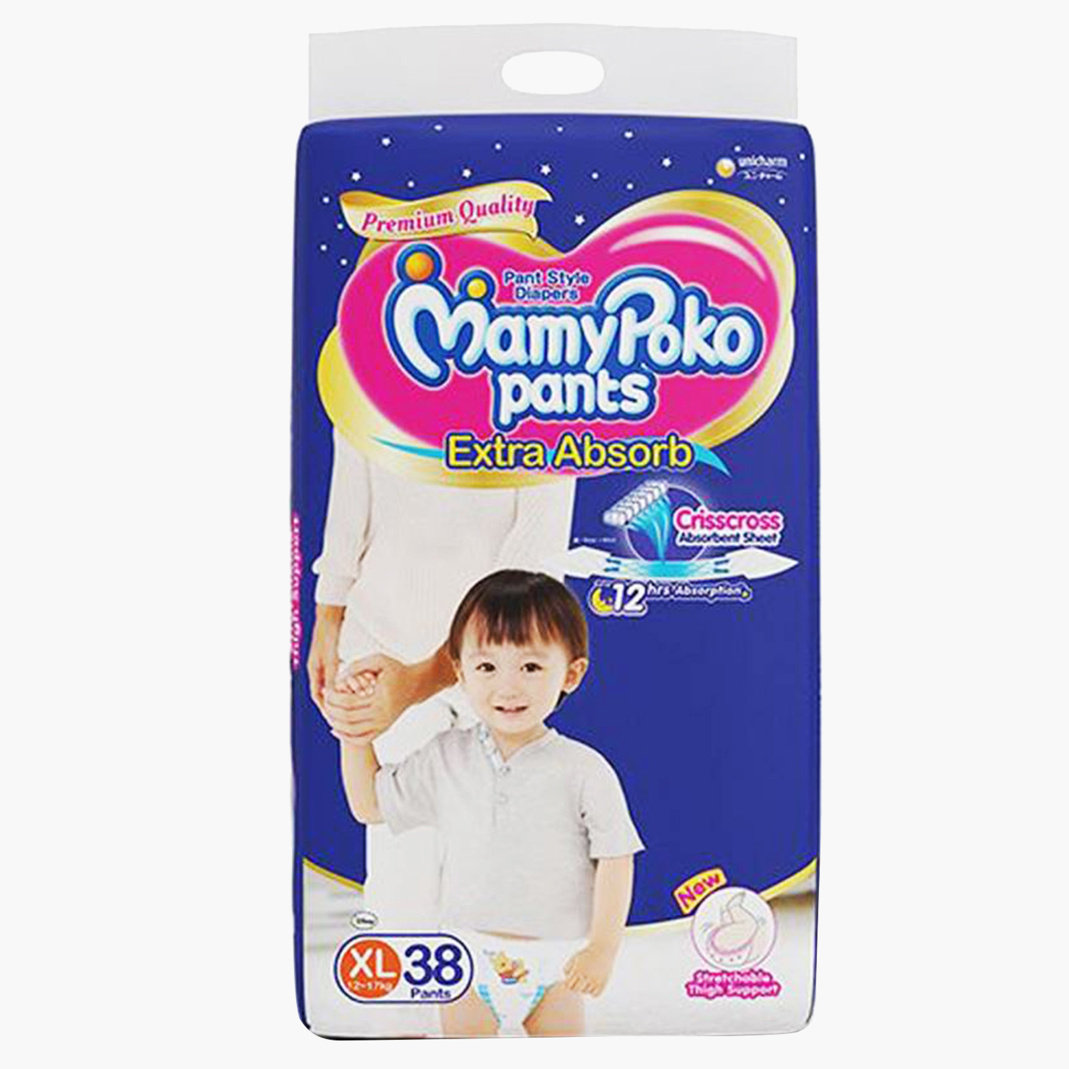 Mamypoko Standard Diapers Pants ,7-12 kg, M(36pcs) - UrbanGroc