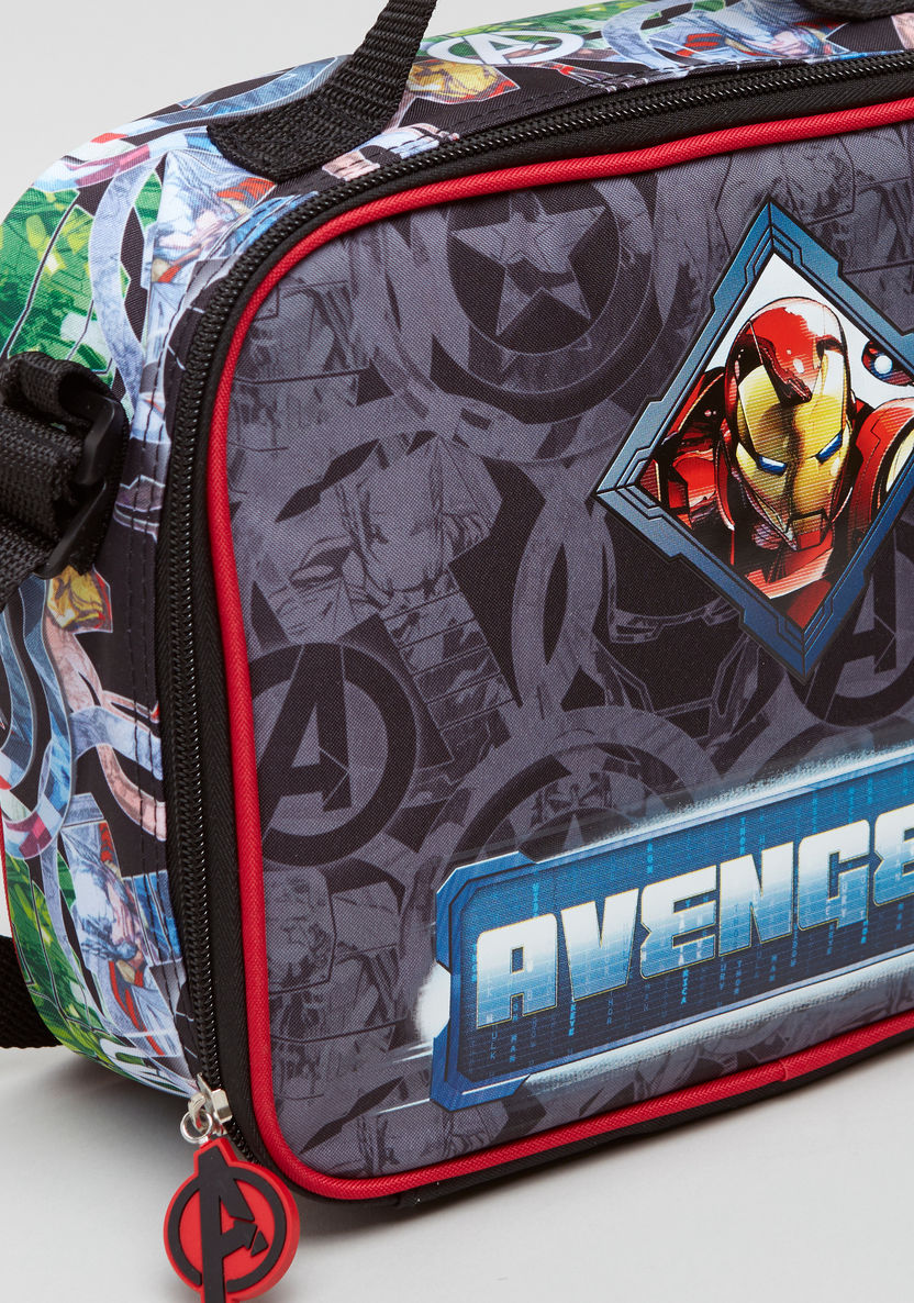 Marvel Avengers Printed Lunch Bag with Zip Closure-Bags-image-2