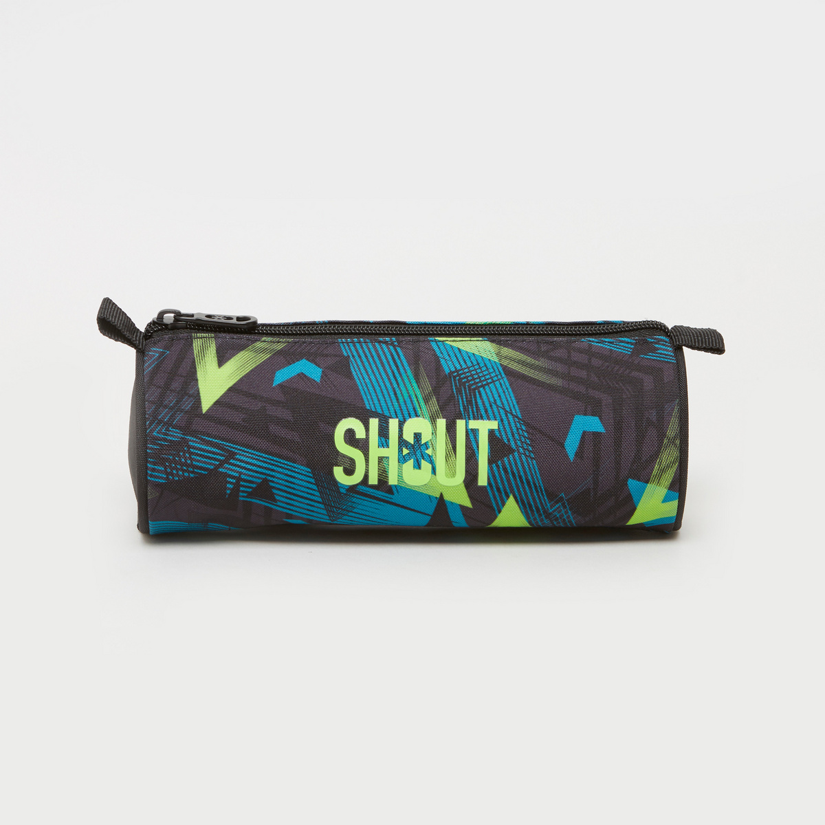 SHOUT TECH Abstract Geo Printed Pencil Case with Zip Closure