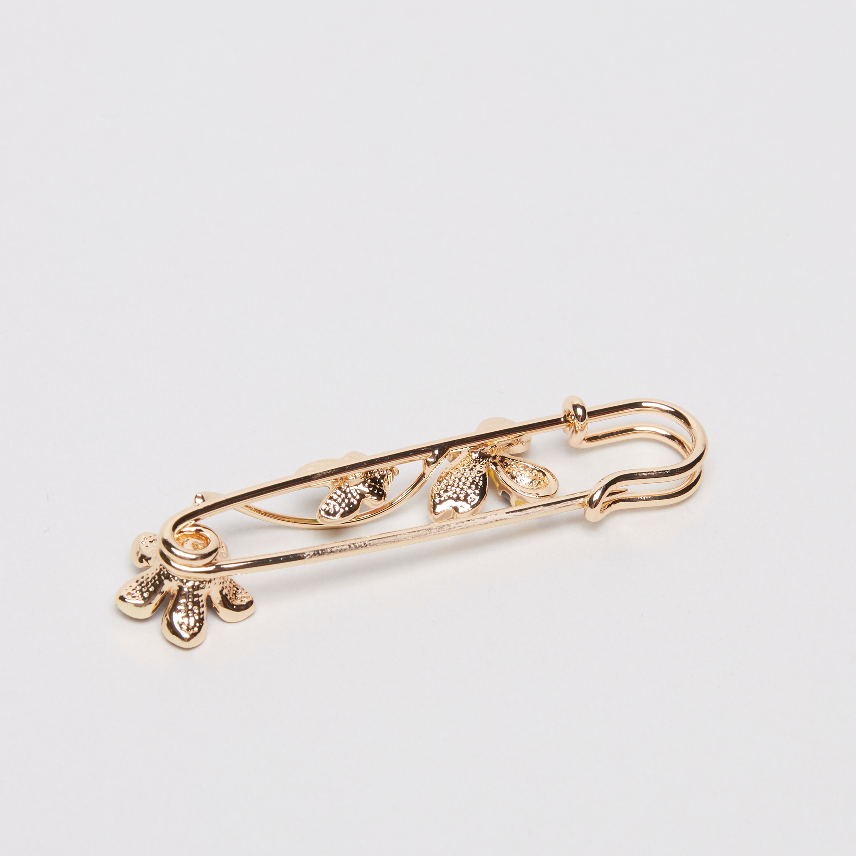 دبوس بروش بتصميم زهرة ونحلة-women-watchesandjewellery-jewellery-brooches-image-3