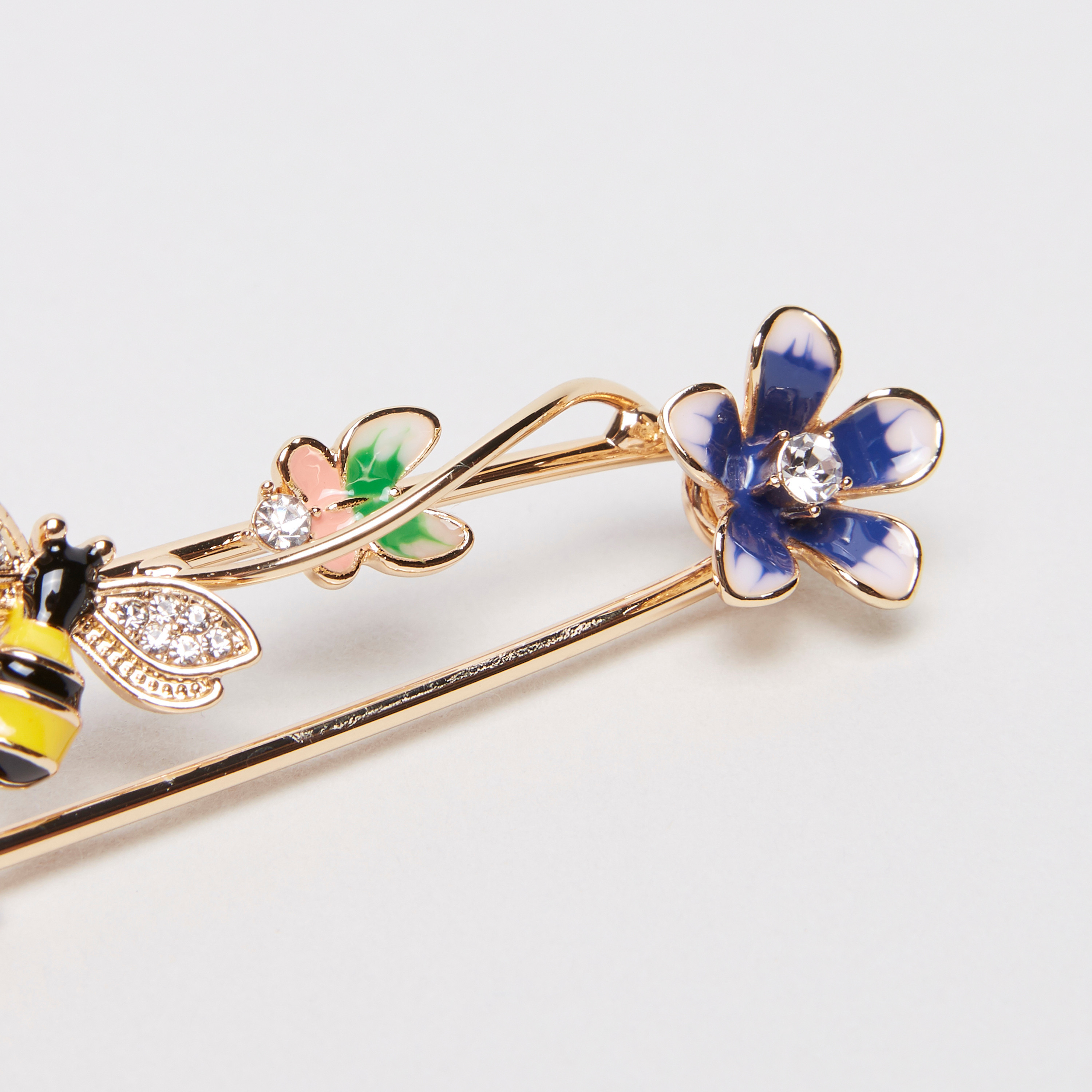 دبوس بروش بتصميم زهرة ونحلة-women-watchesandjewellery-jewellery-brooches-image-4