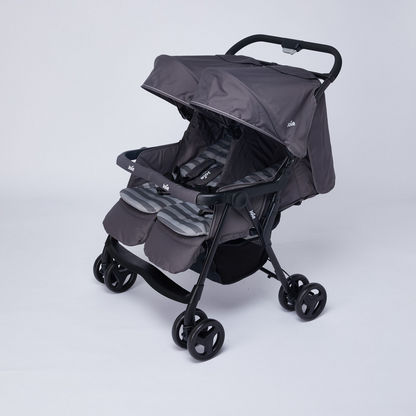 Joie Aire Black Twin Baby Stroller with Multi-Position Recline (Upto 3 years)-Strollers-image-0