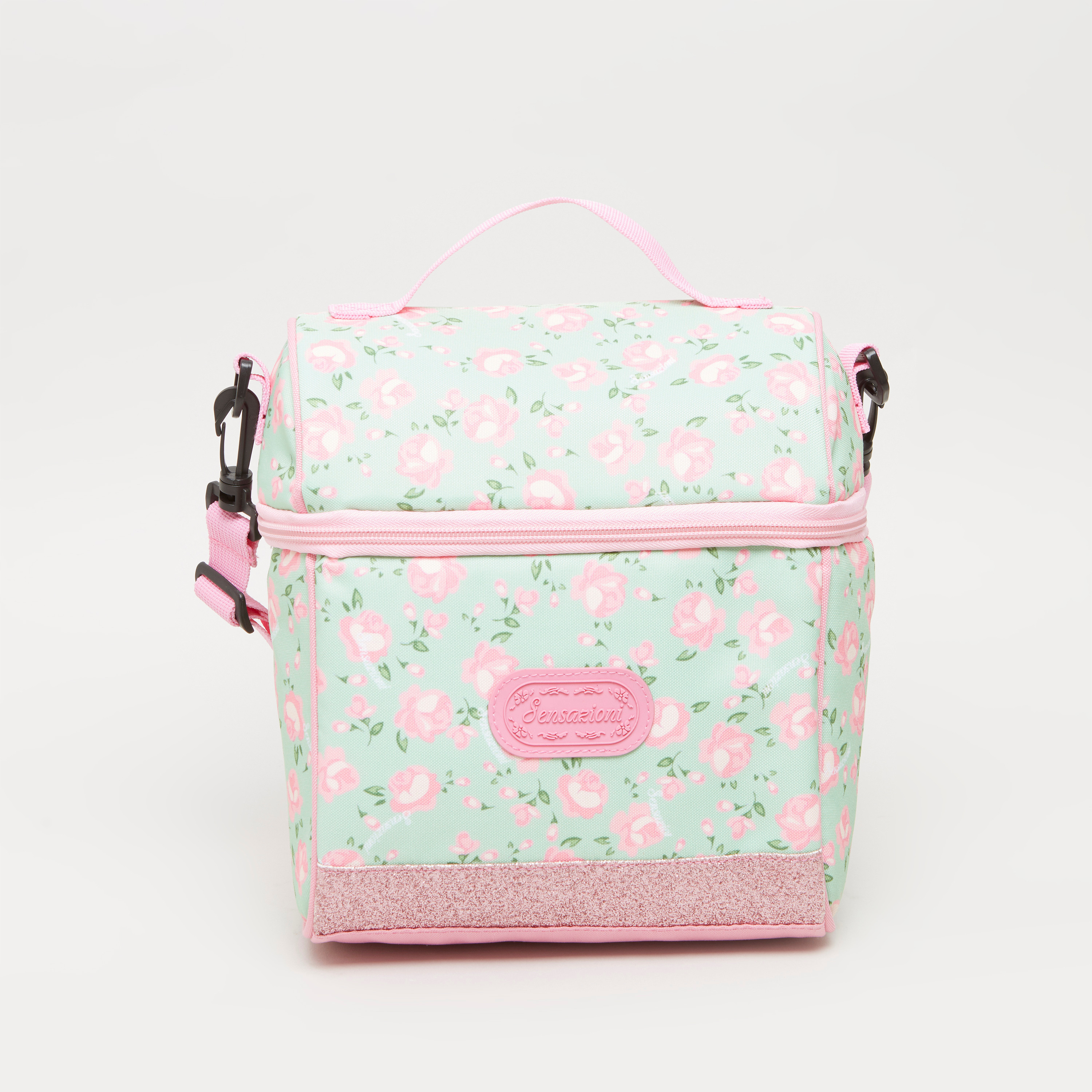 Sensazioni Roses Printed Lunch Bag with Zip Closure-school-lunchessentials-lunchbags-image-1