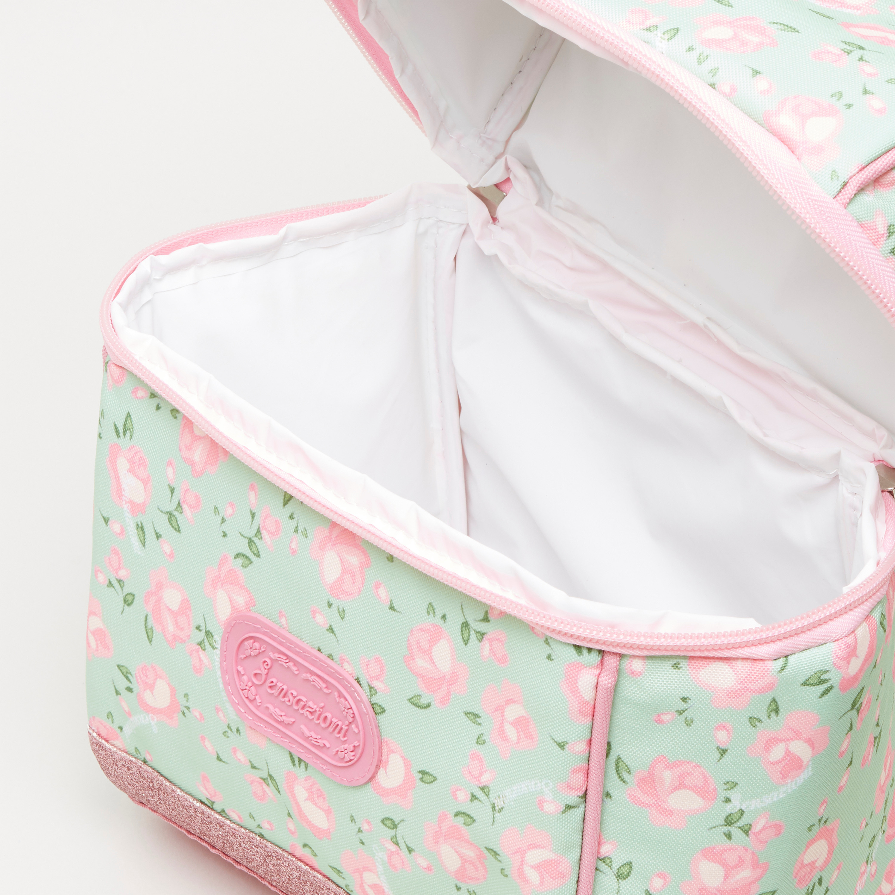 Sensazioni Roses Printed Lunch Bag with Zip Closure-school-lunchessentials-lunchbags-image-4