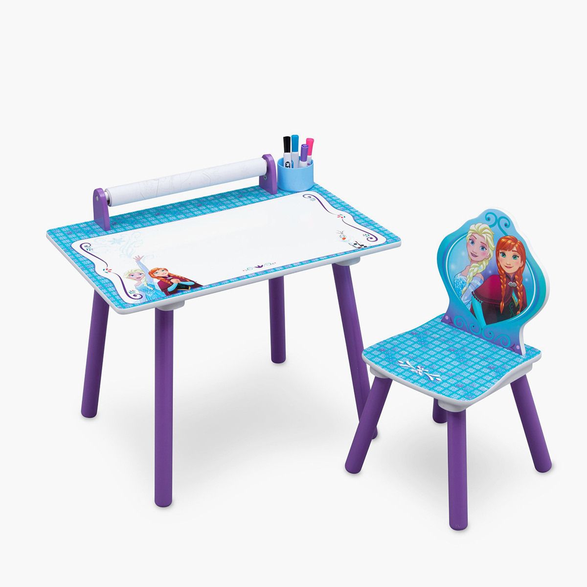 Buy Disney Frozen Activity Desk with 2 Chairs and Paper Roll Online Babyshop UAE