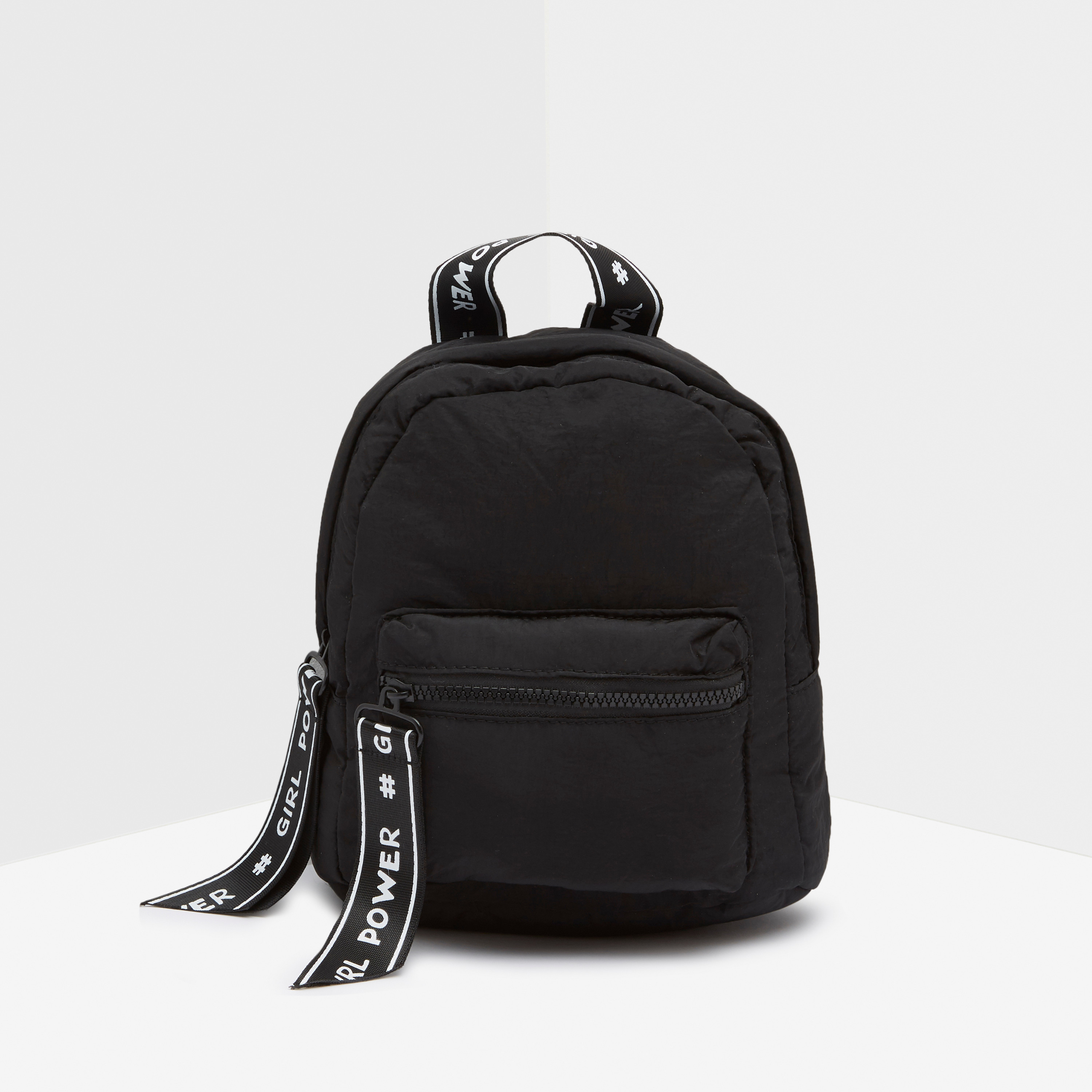 Textured Backpack with Printed Tag Accent-school-bagsandbackpacks-backpacks-image-1