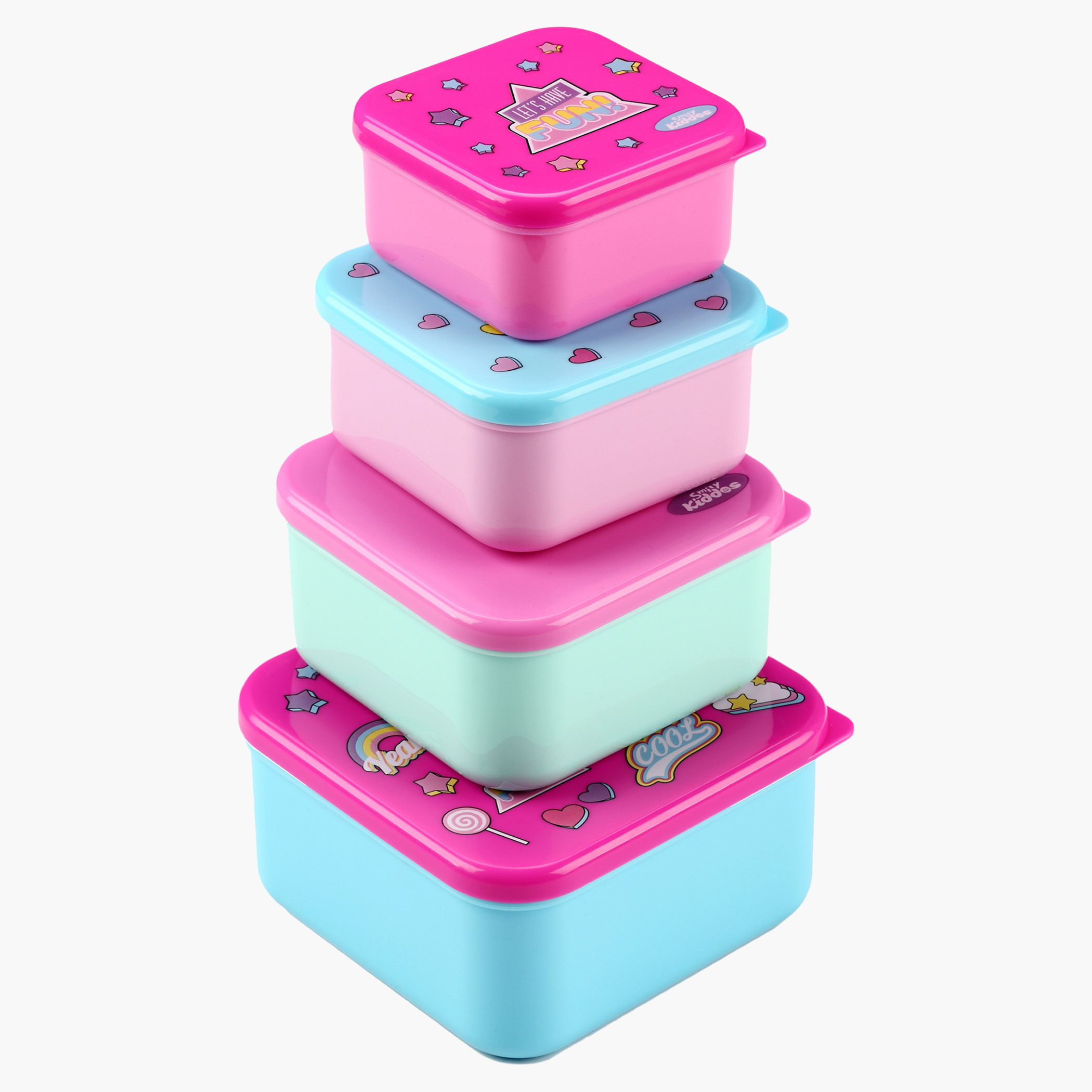 Smily Kiddos 4-Piece Printed Containers-school-lunchessentials-lunchboxes-image-1