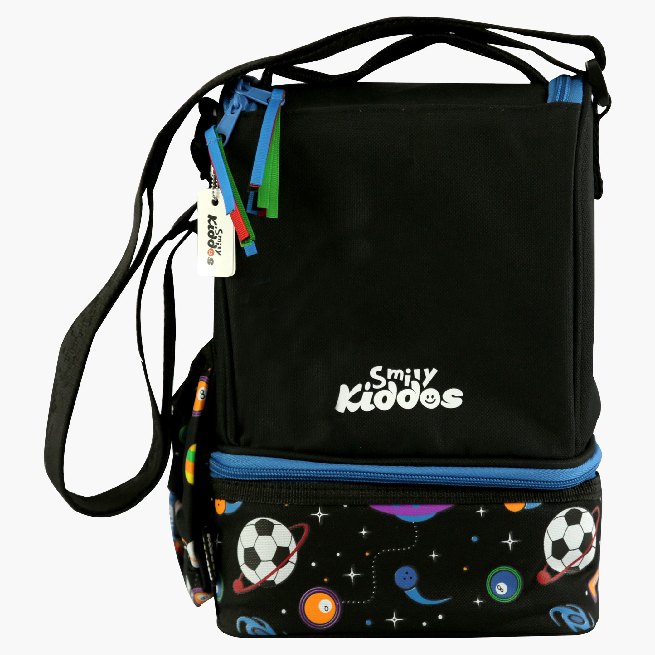 حقيبة غداء بطبعات وجيب جانبي من سمايلي كيدوس-school-lunchessentials-lunchbags-image-4