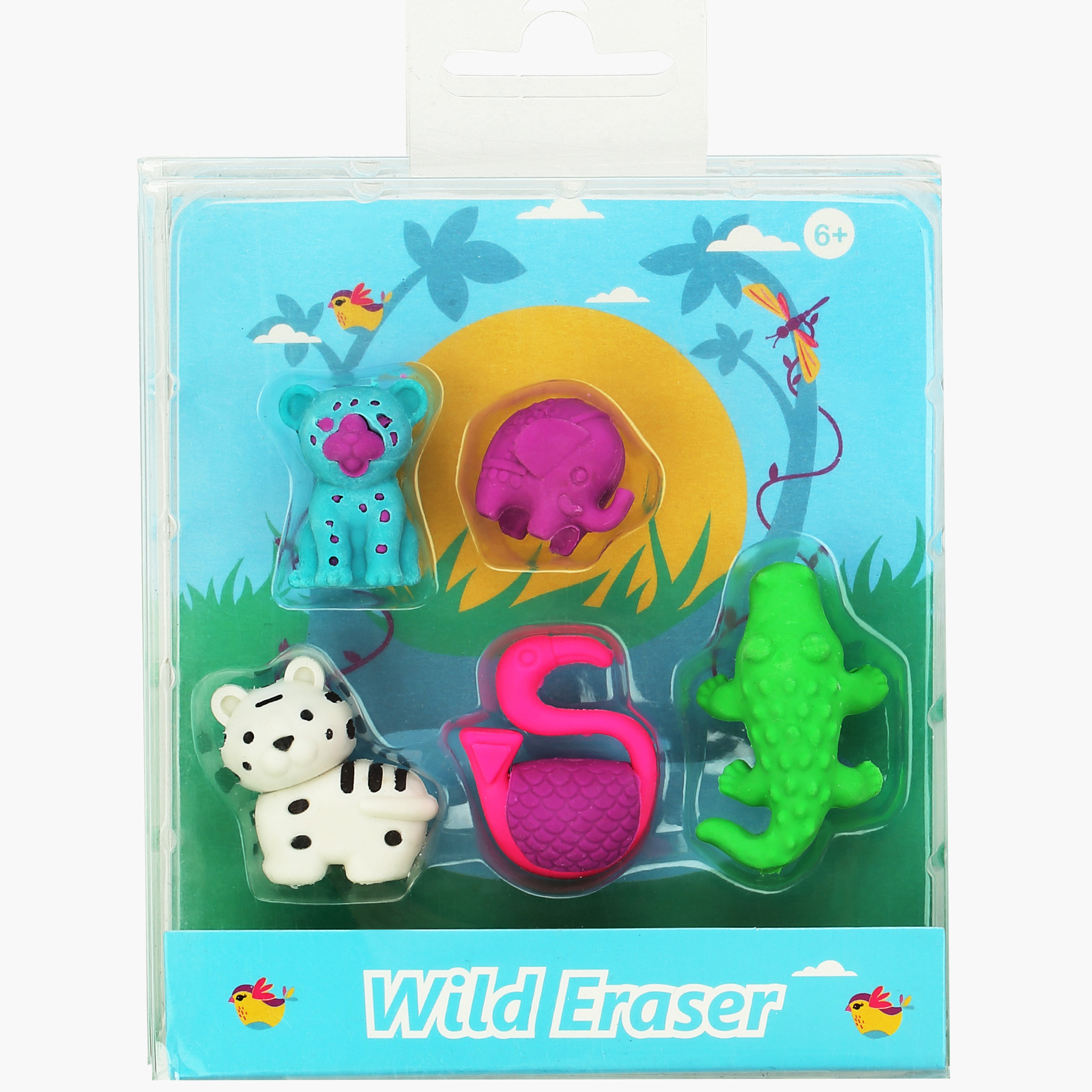 Smily Kiddos 5-Piece Eraser Set-school-stationery-accessories-image-1